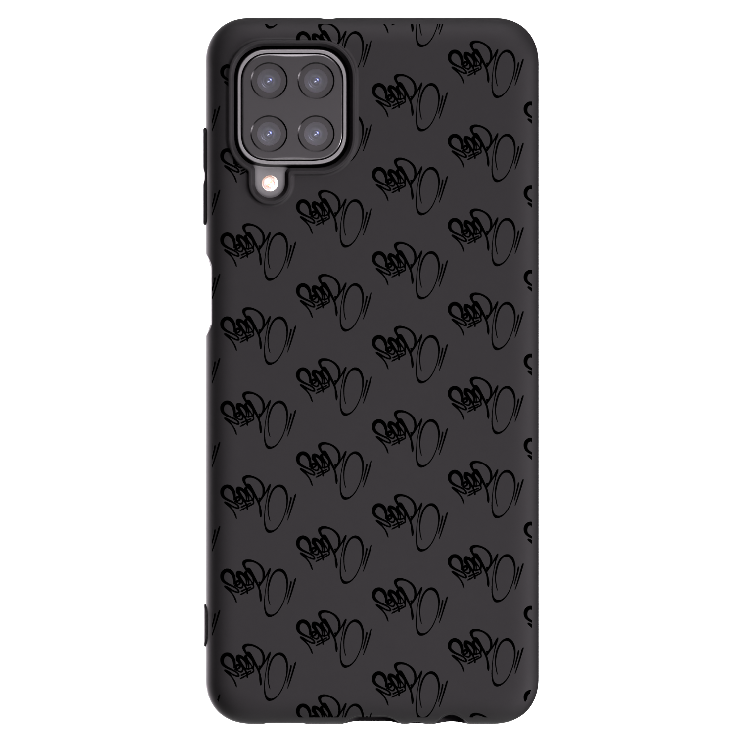 Picasee silikónový čierny obal pre Samsung Galaxy A12 A125F - Separ - Black On Black 1