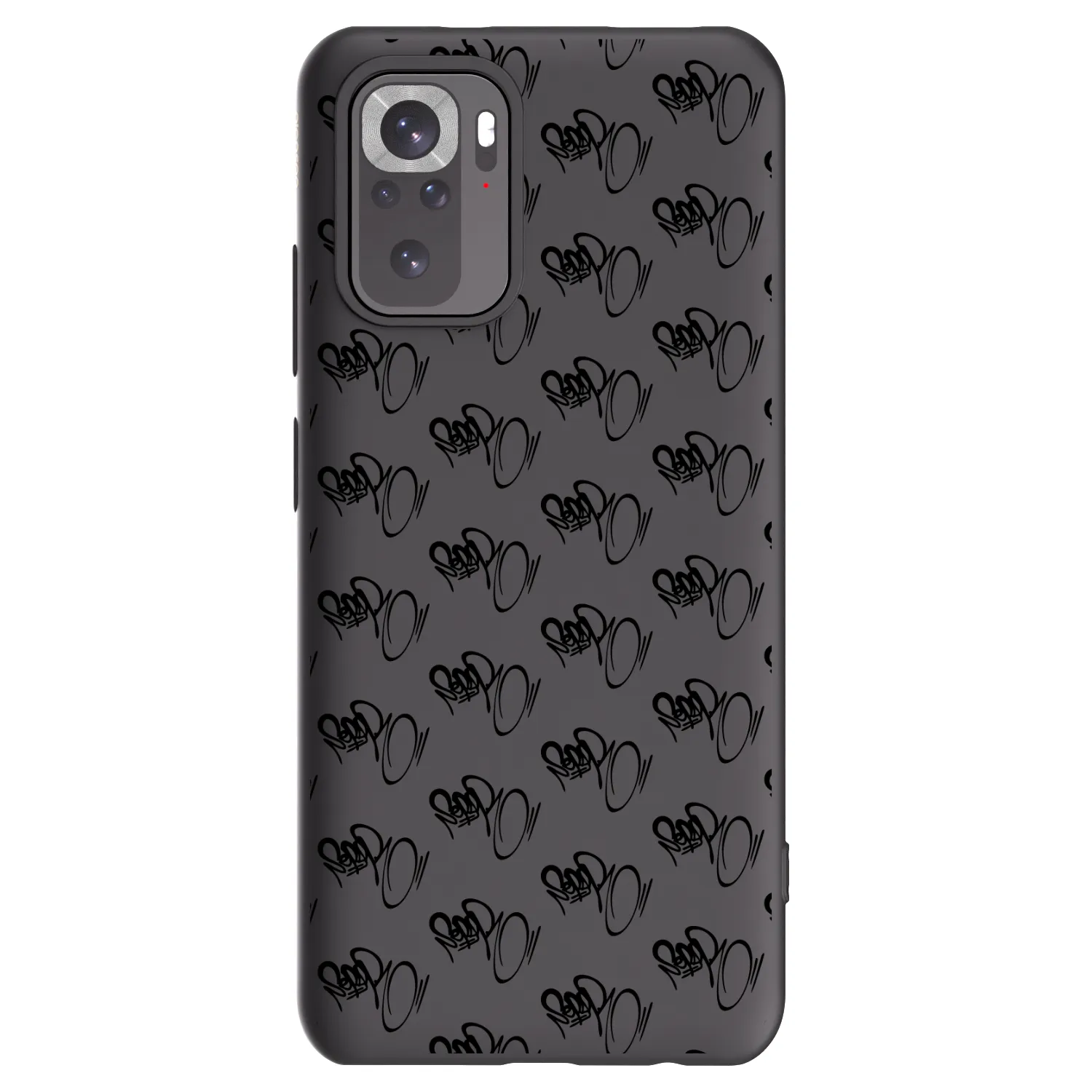 Picasee silikónový čierny obal pre Xiaomi Redmi Note 10 - Separ - Black On Black 1