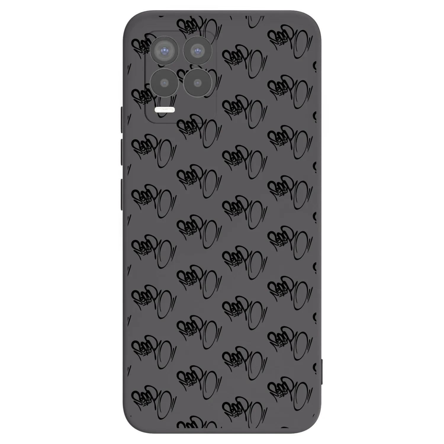 Picasee silikónový čierny obal pre Realme 8 4G - Separ - Black On Black 1