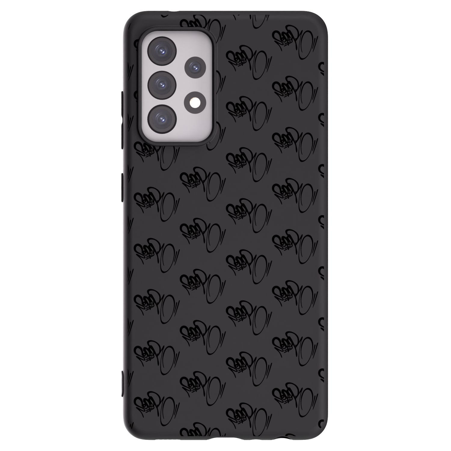 Picasee silikónový čierny obal pre Samsung Galaxy A52s 5G A528B - Separ - Black On Black 1