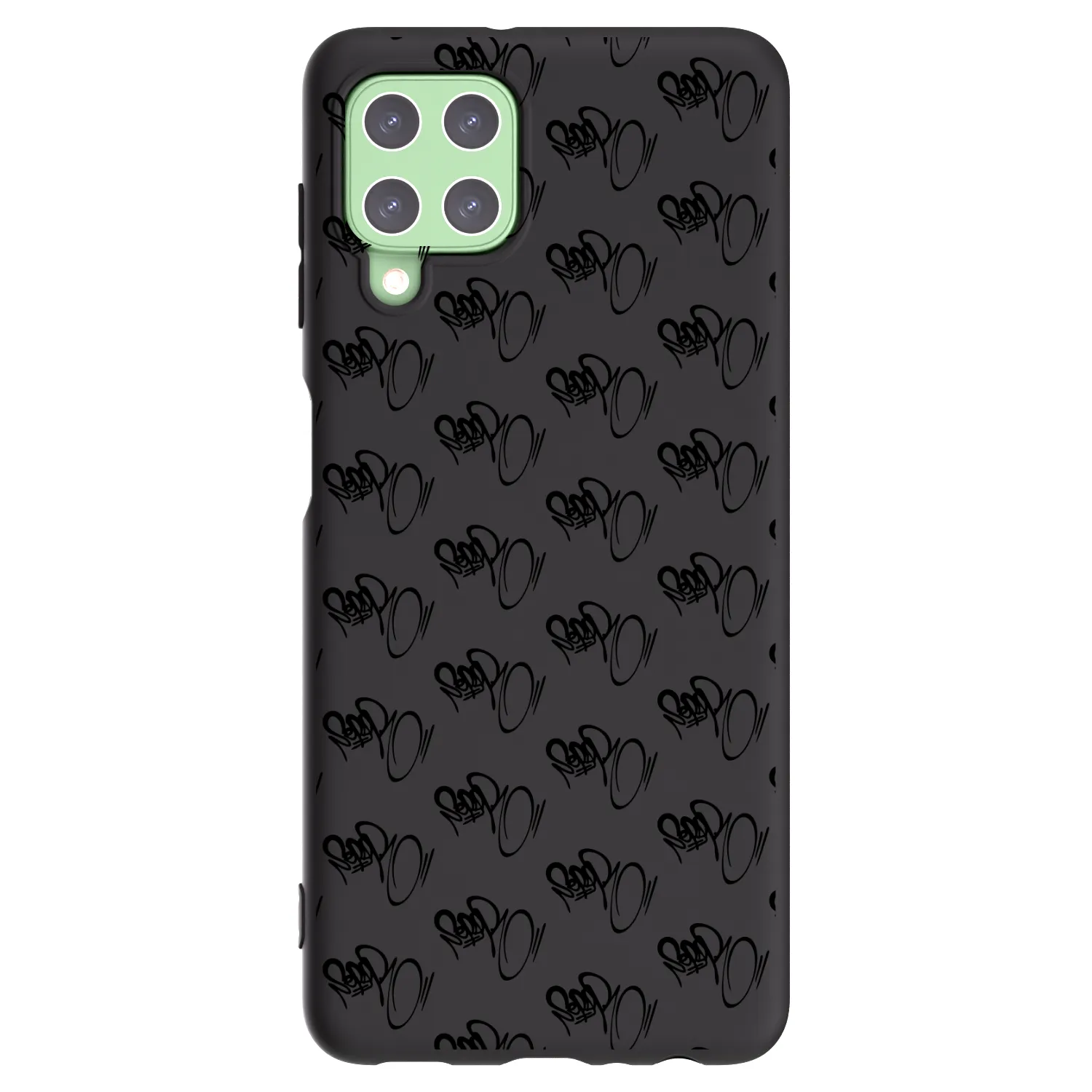 Picasee silikónový čierny obal pre Samsung Galaxy A22 A225F 4G - Separ - Black On Black 1