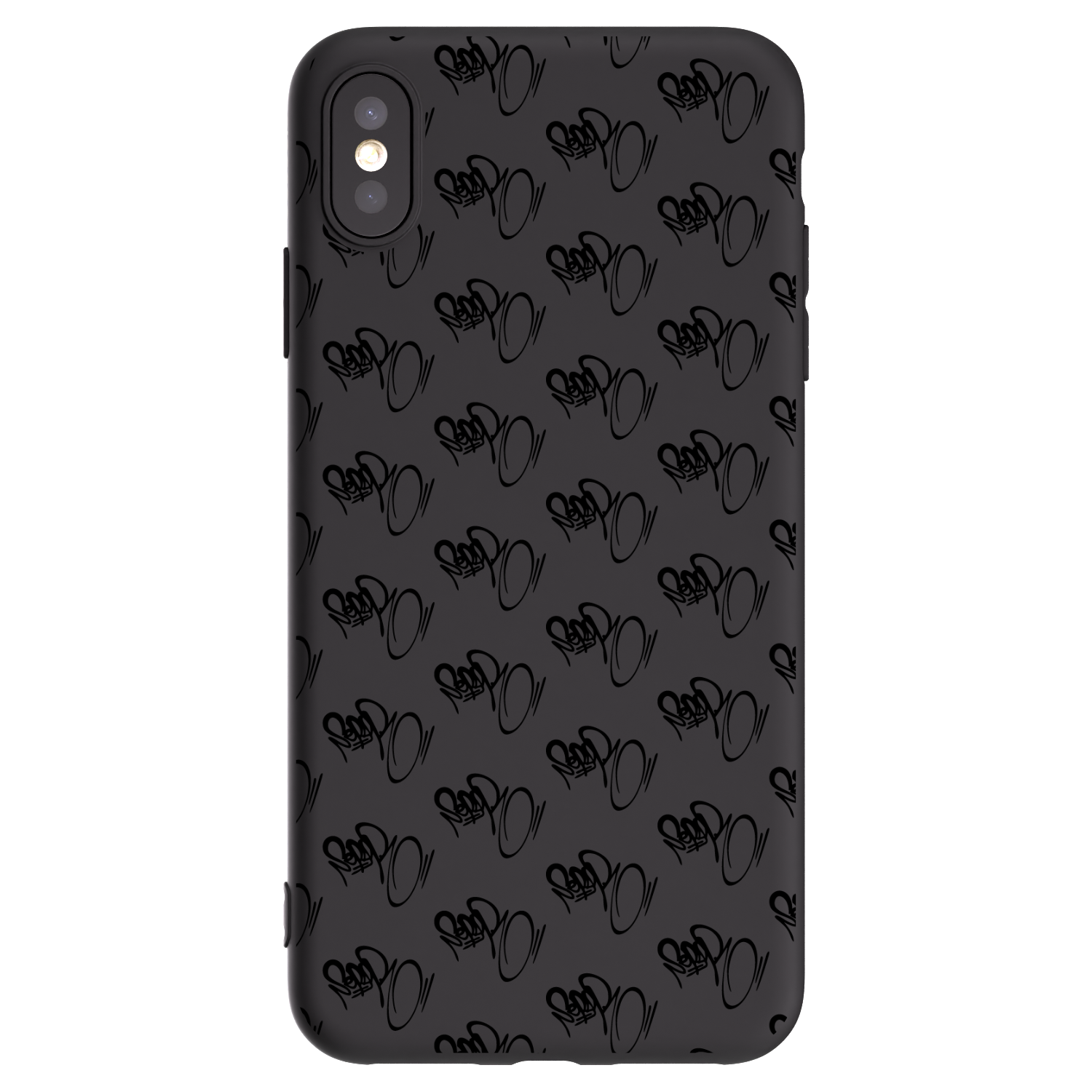 Picasee silikónový čierny obal pre Apple iPhone XS Max - Separ - Black On Black 1