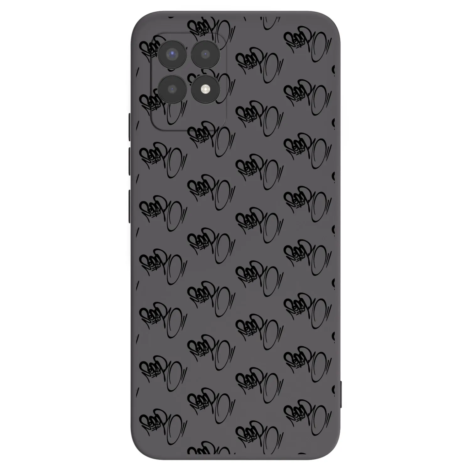 Picasee silikónový čierny obal pre Realme 8i - Separ - Black On Black 1