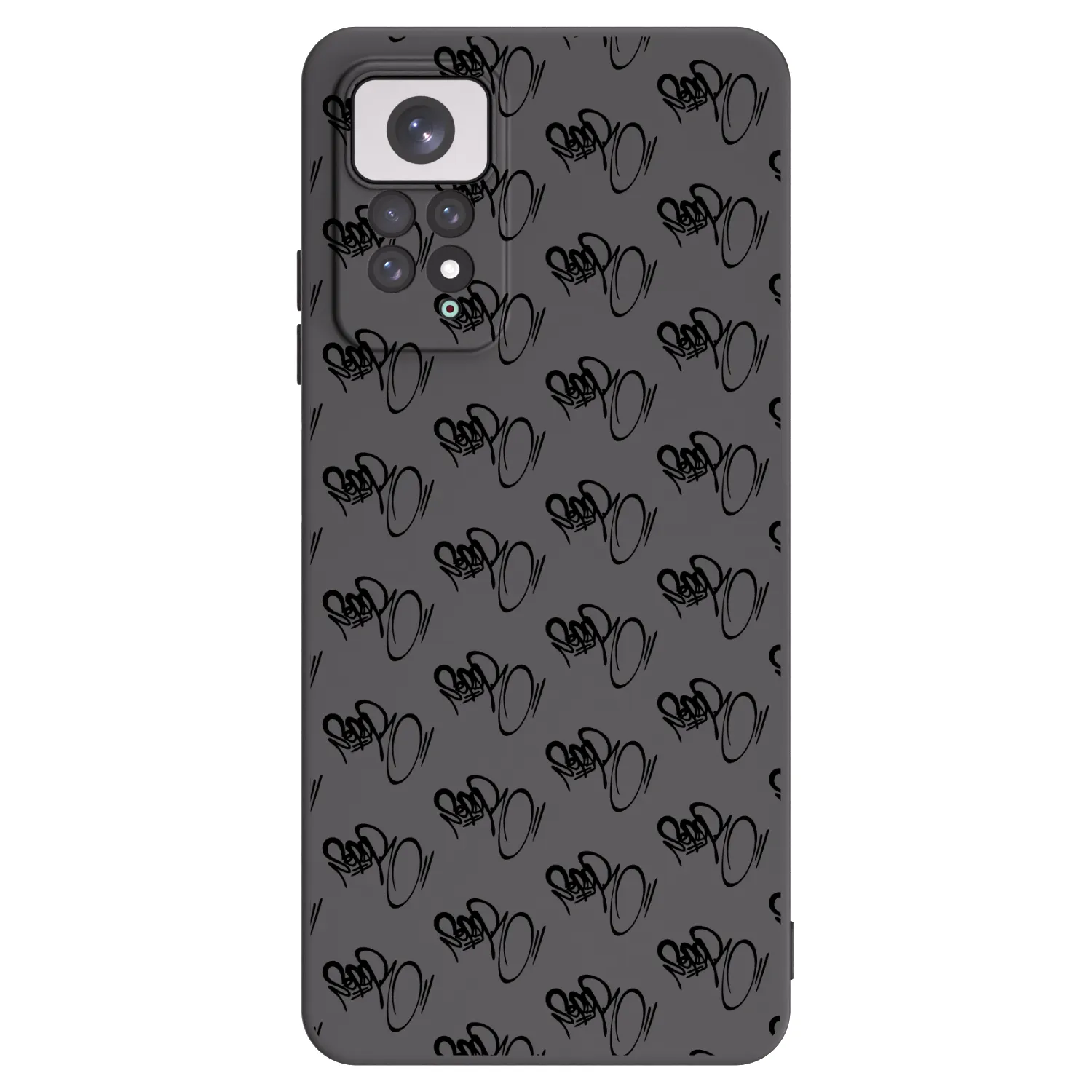 Picasee silikónový čierny obal pre Xiaomi Redmi Note 11 - Separ - Black On Black 1