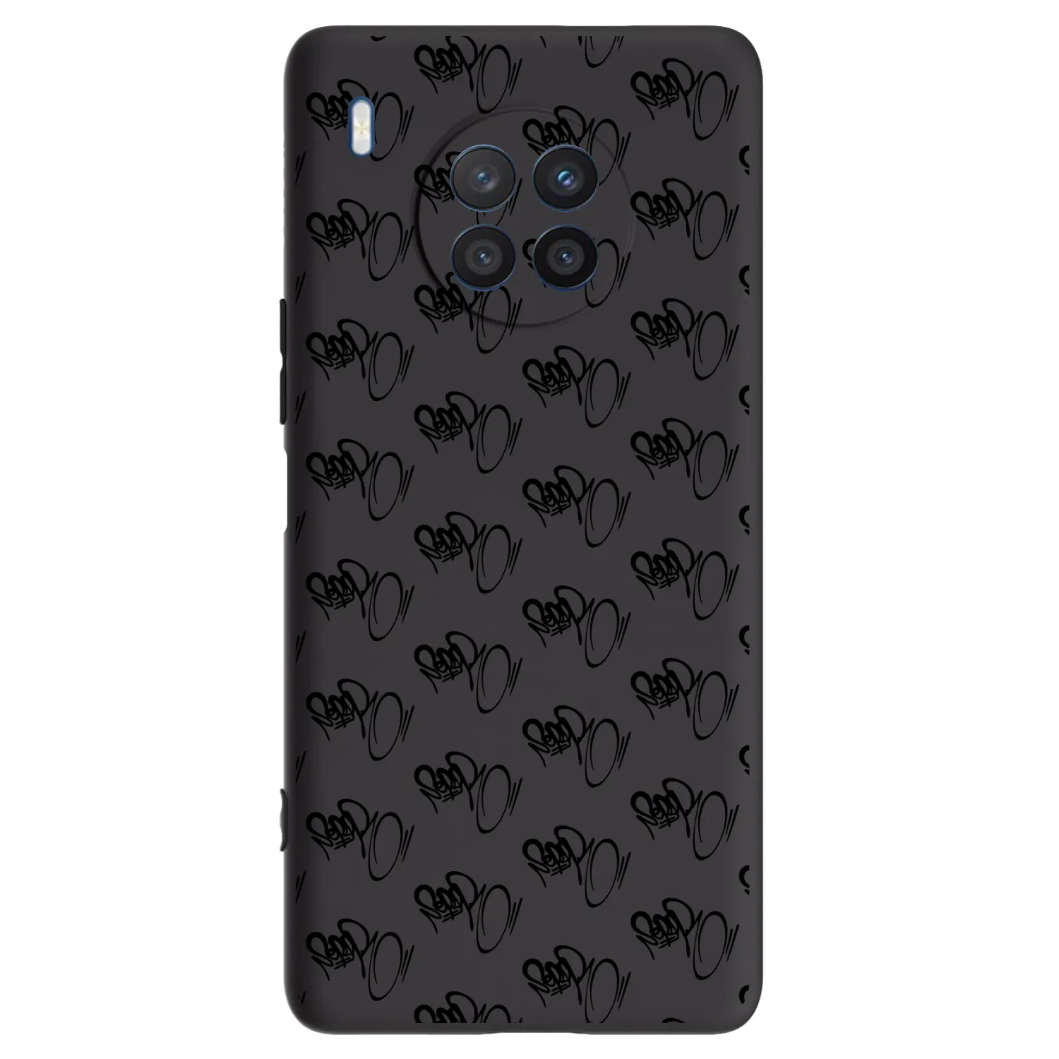 Picasee silikónový čierny obal pre Honor 50 Lite - Separ - Black On Black 1