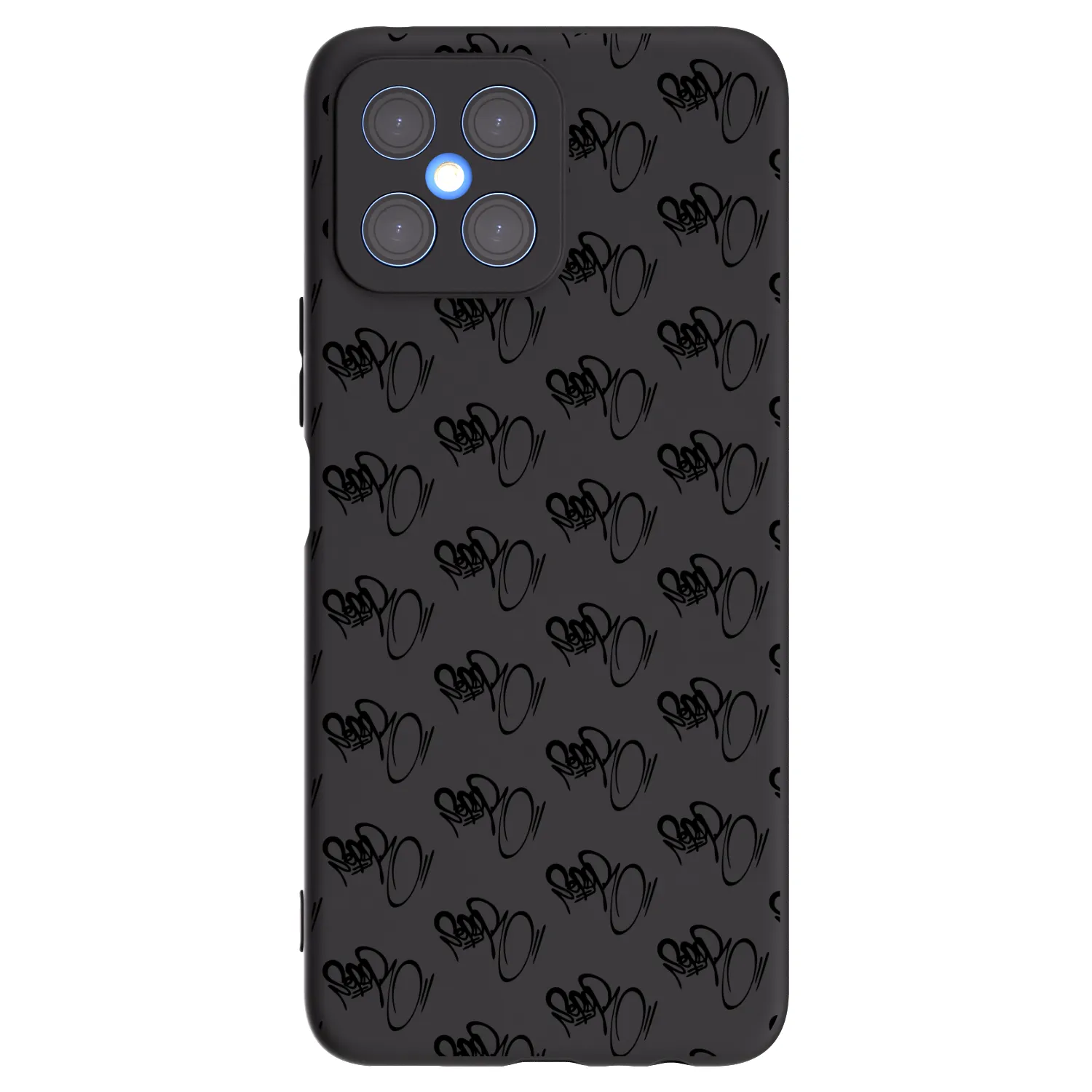 Picasee silikónový čierny obal pre Honor X8 4G - Separ - Black On Black 1