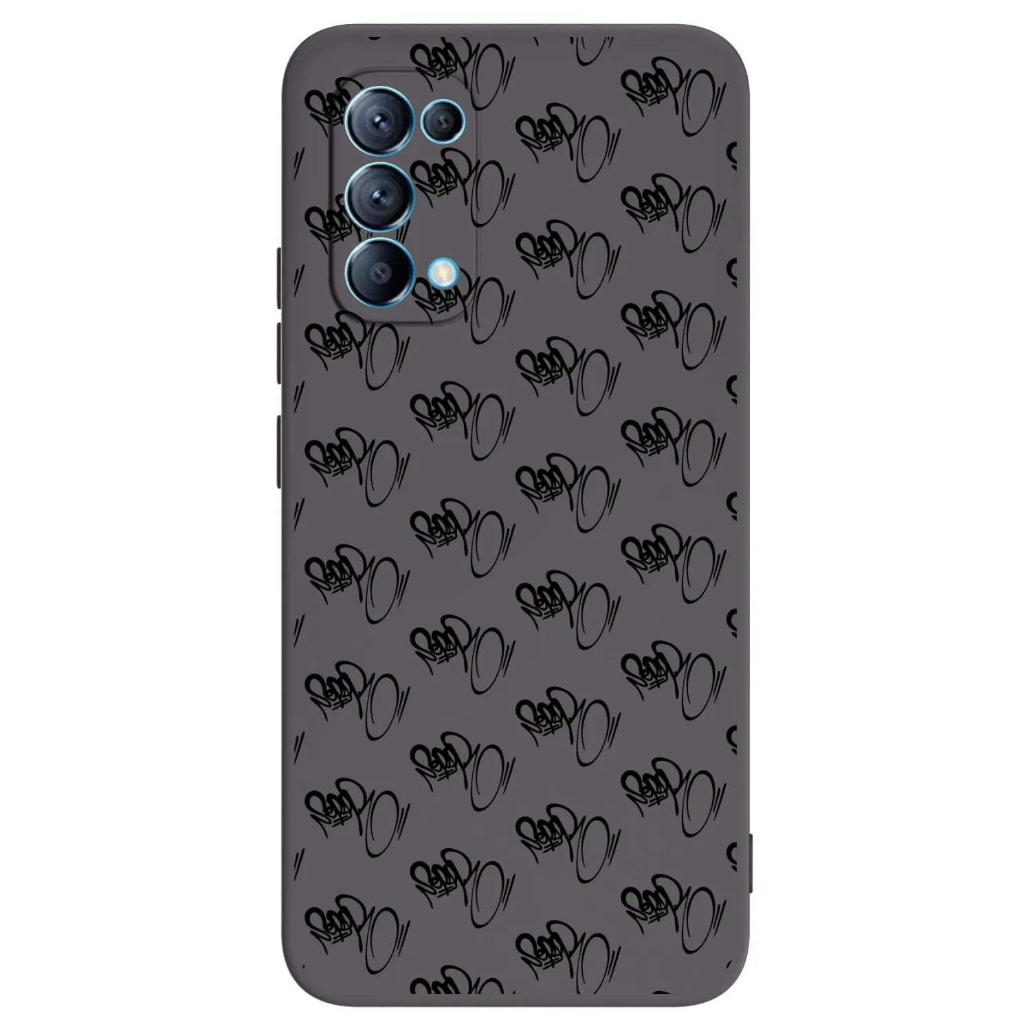 Picasee silikónový čierny obal pre OPPO Reno 5 5G - Separ - Black On Black 1