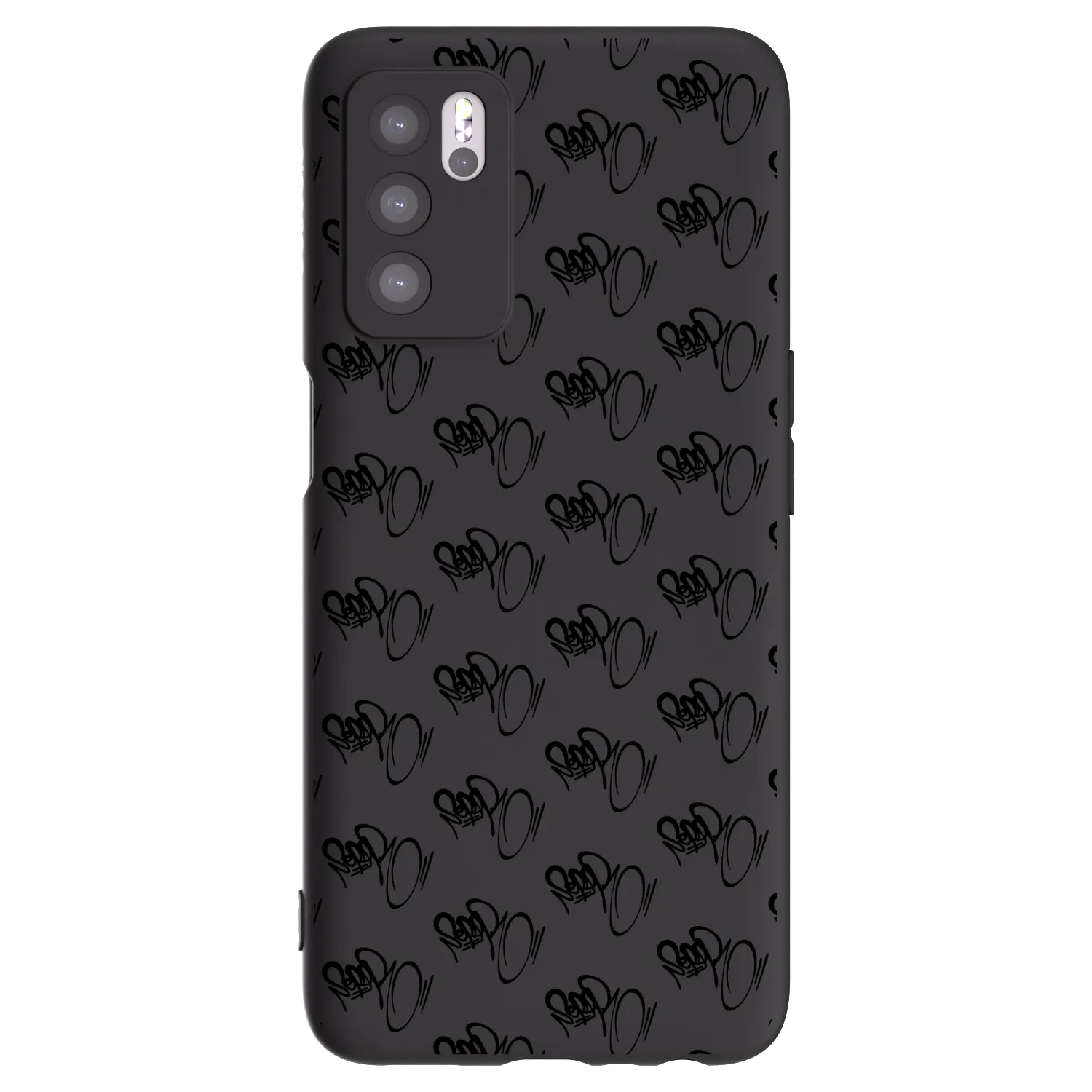 Picasee silikónový čierny obal pre OPPO A16s - Separ - Black On Black 1