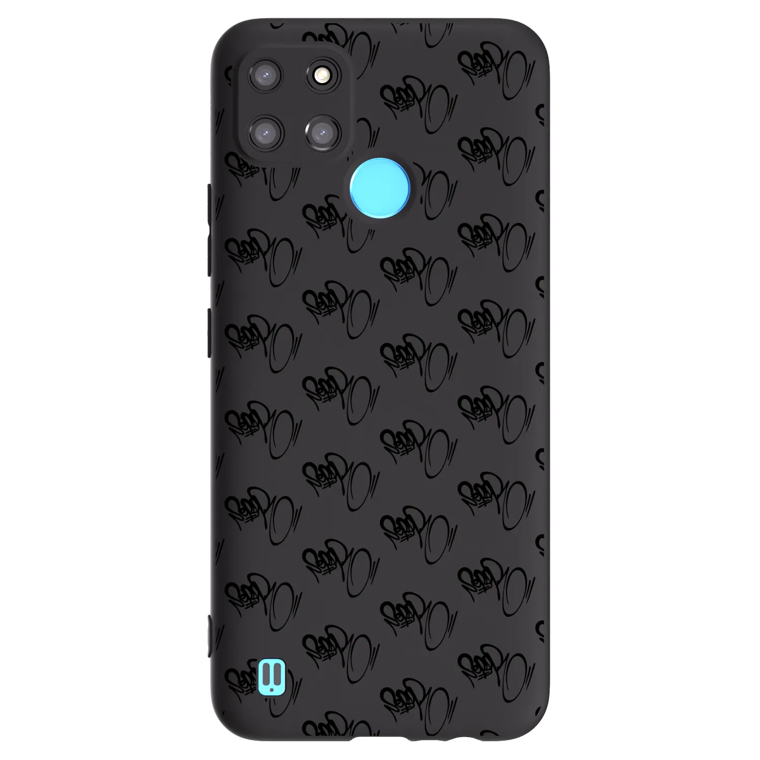 Picasee silikónový čierny obal pre Realme C21Y - Separ - Black On Black 1