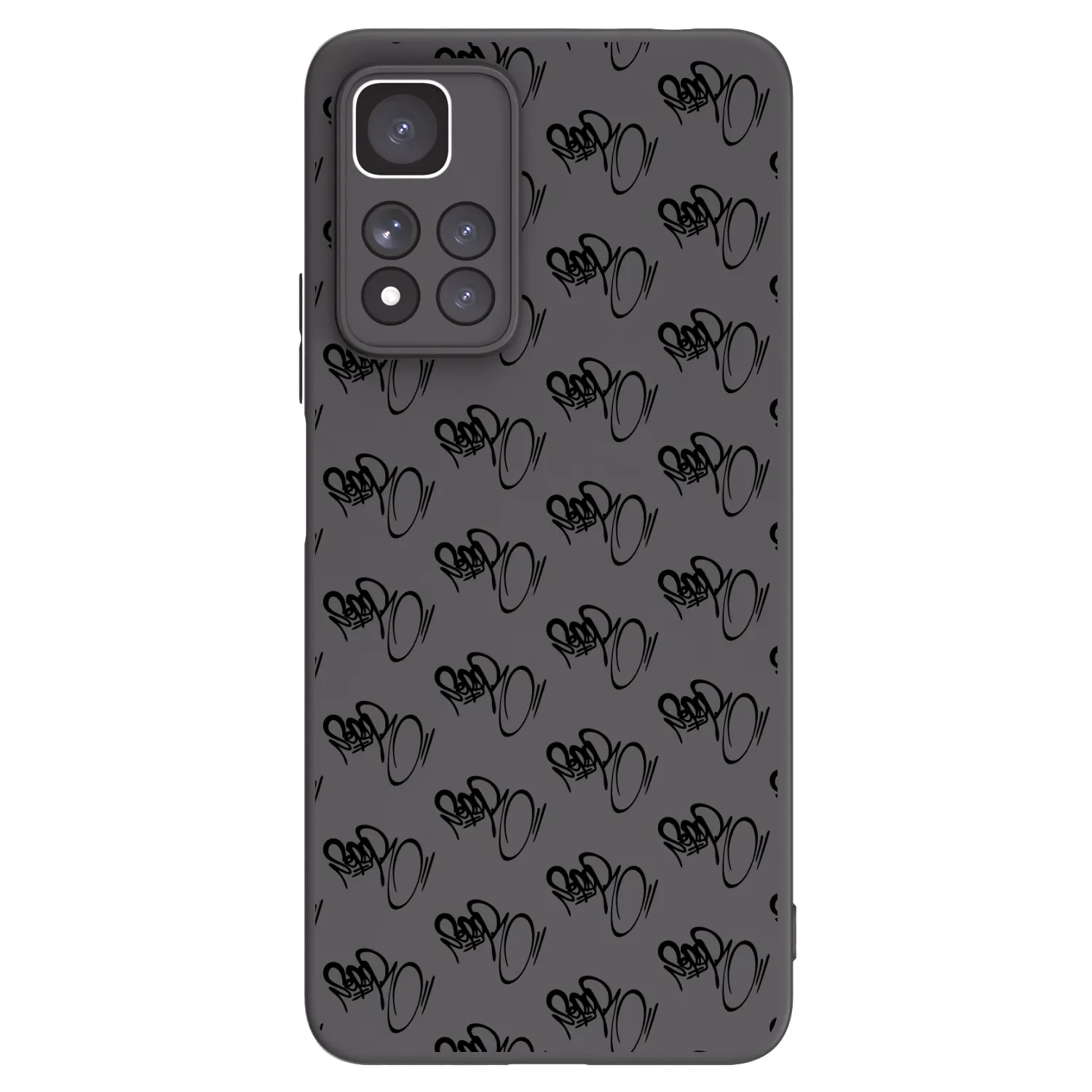 Picasee silikónový čierny obal pre Xiaomi Redmi Note 11 Pro+ 5G - Separ - Black On Black 1