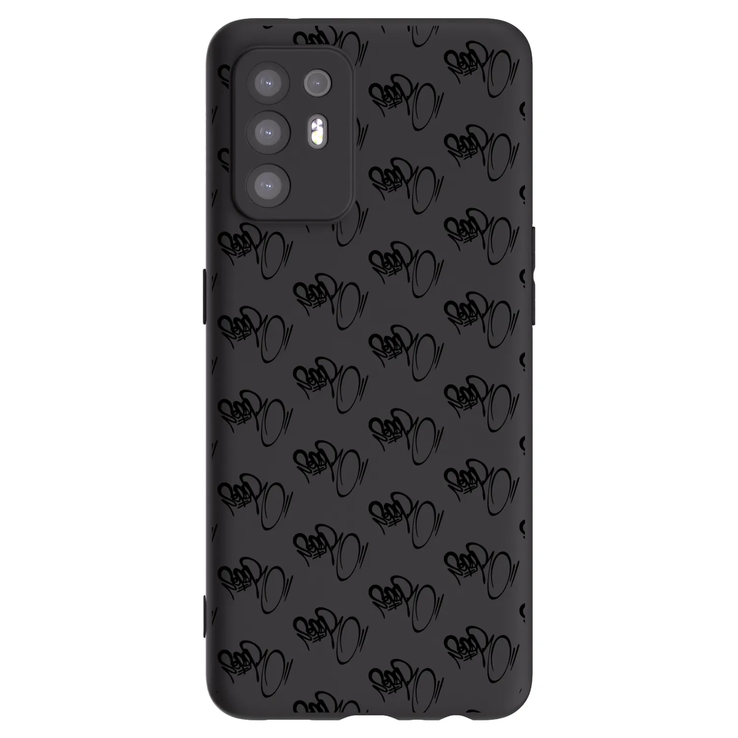Picasee silikónový čierny obal pre OPPO A94 5G - Separ - Black On Black 1