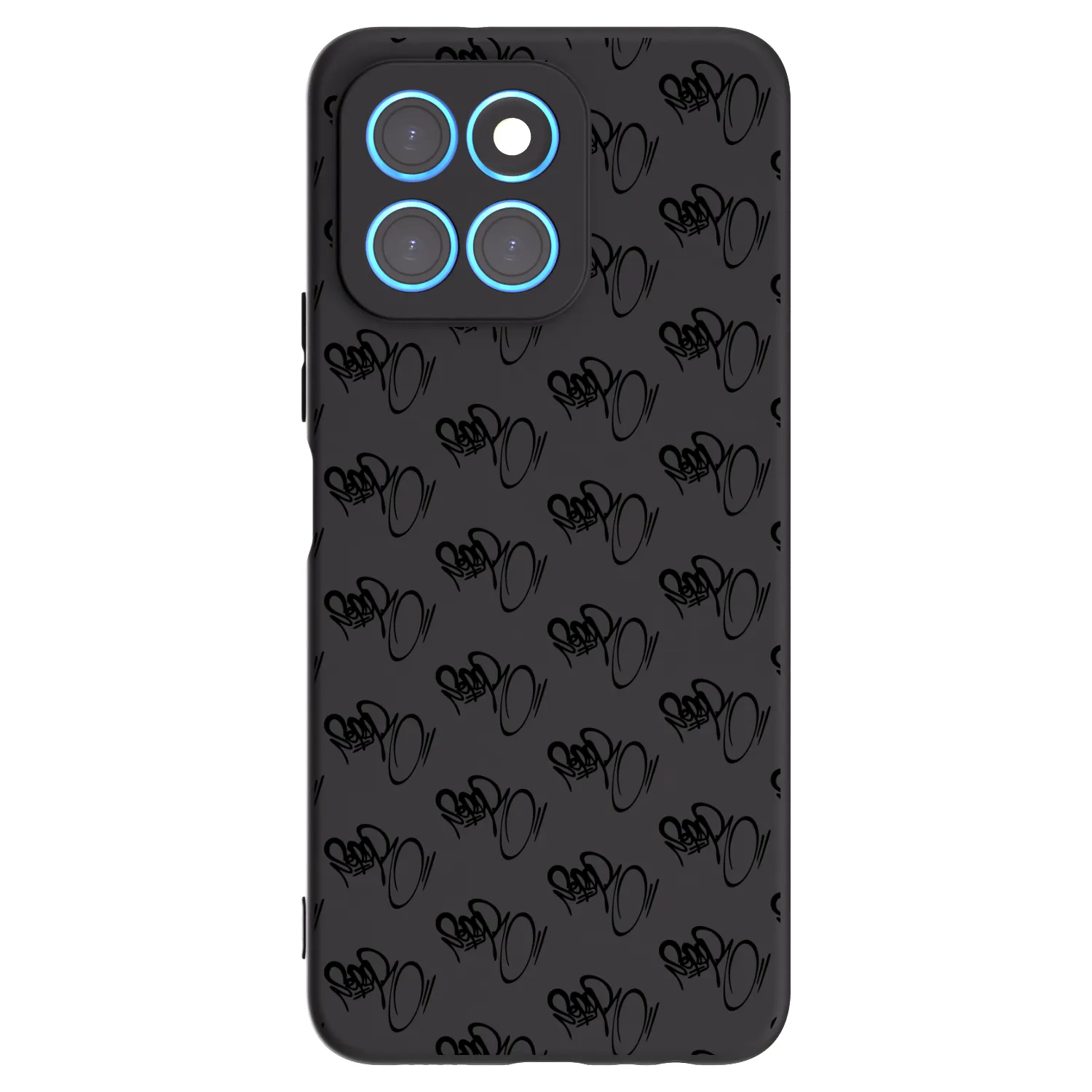 Picasee silikónový čierny obal pre Honor X8 5G - Separ - Black On Black 1