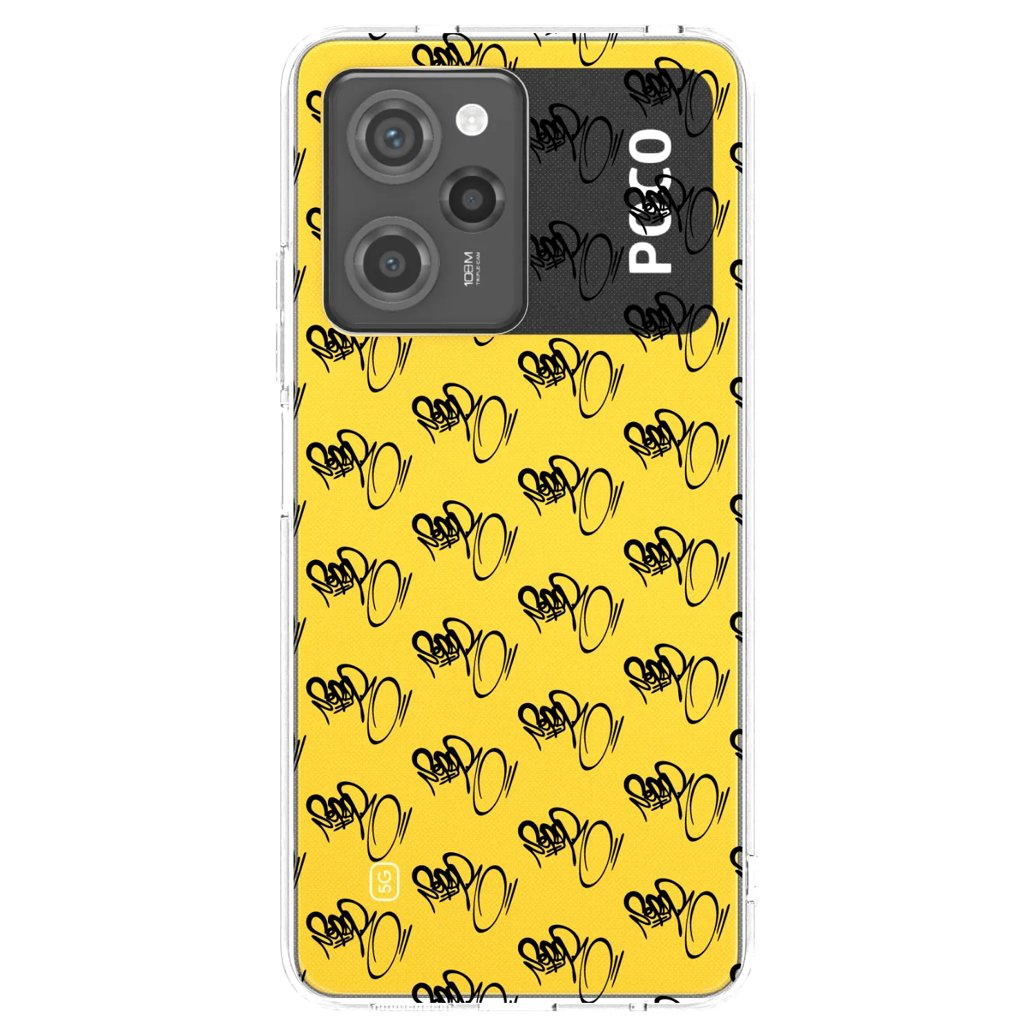 Picasee silikónový čierny obal pre Xiaomi Poco X5 Pro - Separ - Black On Black 1