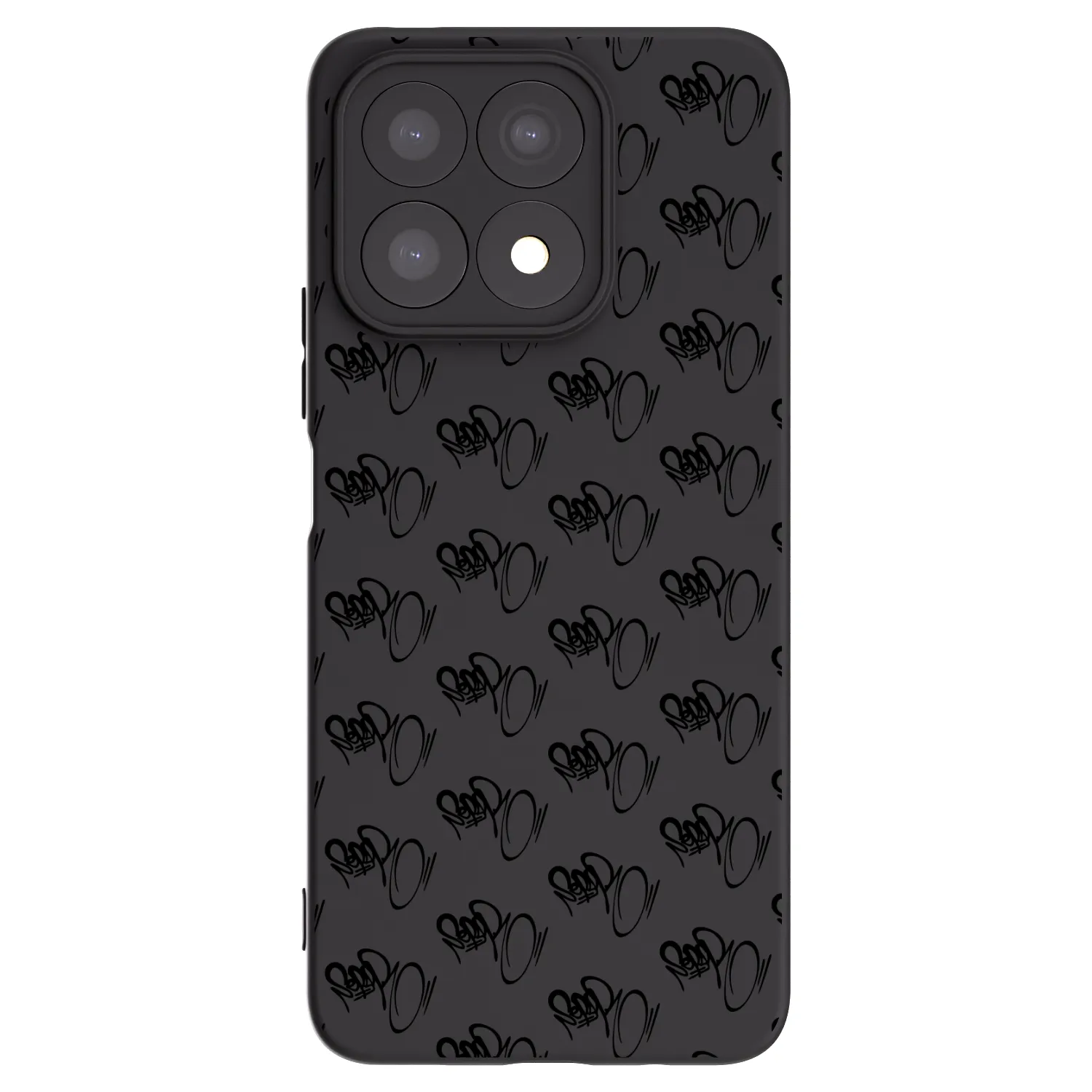 Picasee silikónový čierny obal pre Honor X8a - Separ - Black On Black 1