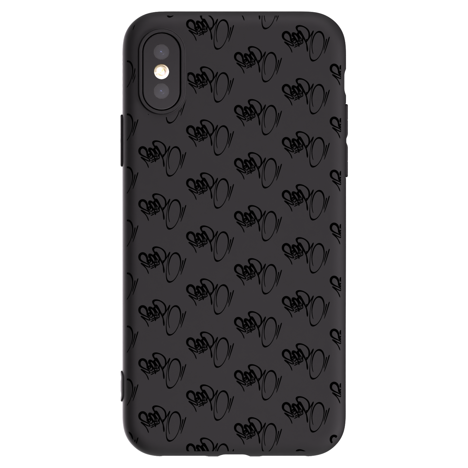Picasee silikónový čierny obal pre Apple iPhone X/XS - Separ - Black On Black 1