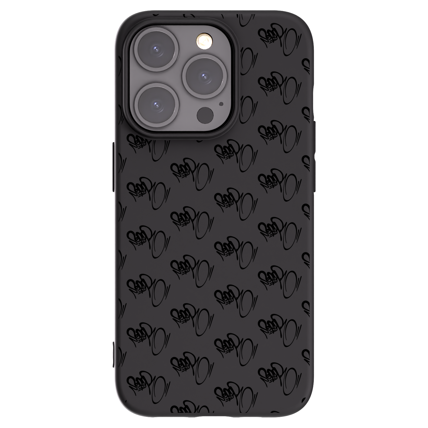 Silikónový čierny obal pre Apple iPhone 15 Pro - Separ - Black On Black 1