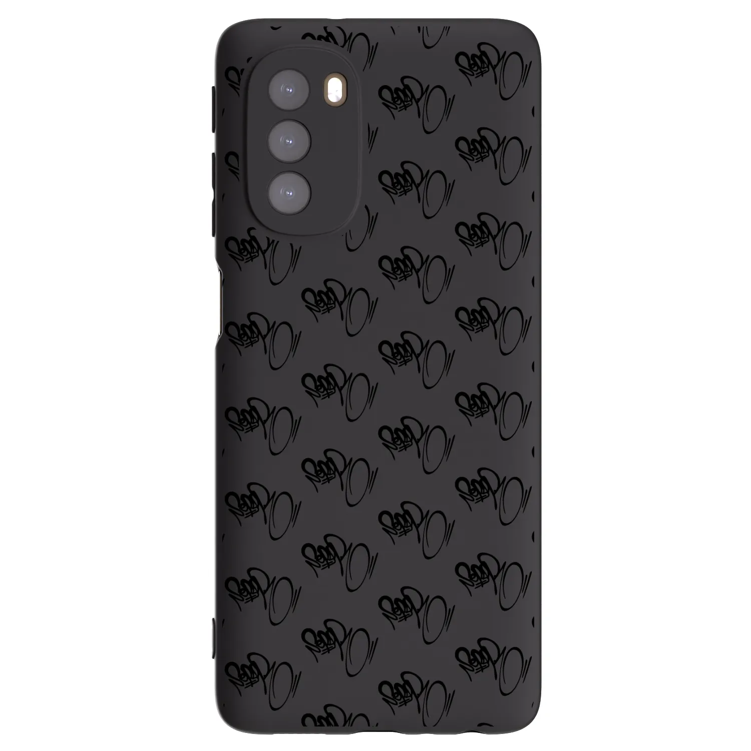 Picasee silikónový čierny obal pre Motorola Moto G51 - Separ - Black On Black 1