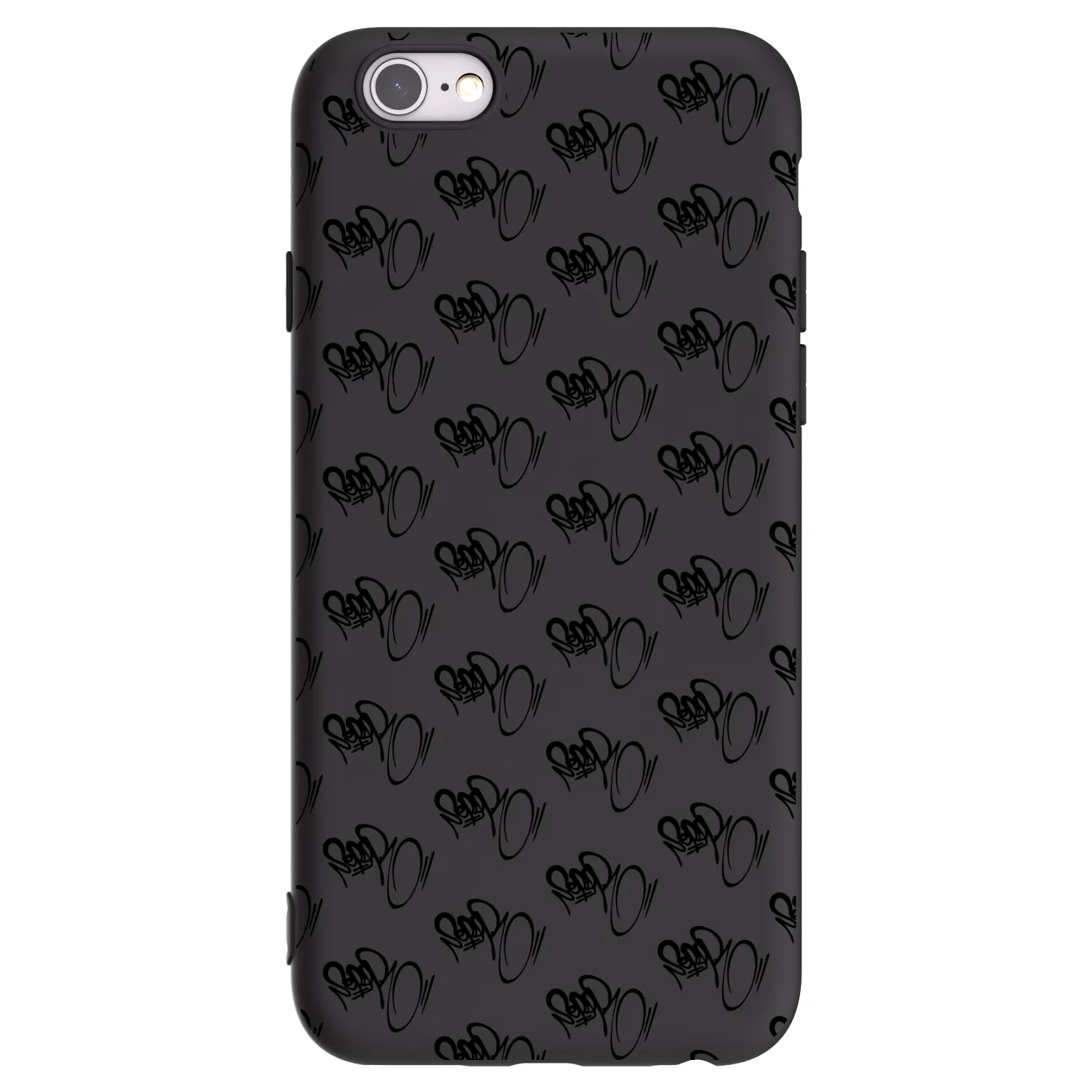 Picasee silikónový čierny obal pre Apple iPhone 6/6S - Separ - Black On Black 1