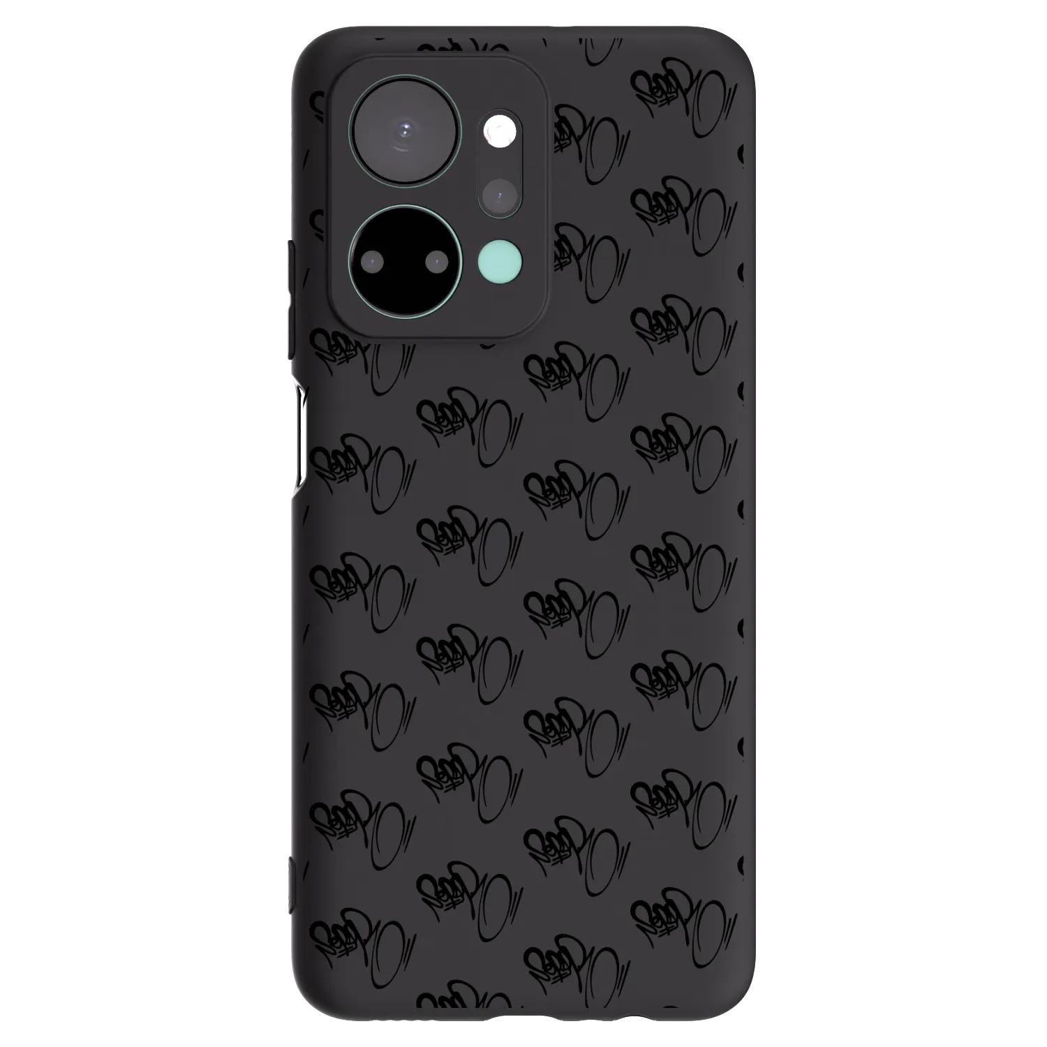 Picasee silikónový čierny obal pre Honor X7a - Separ - Black On Black 1