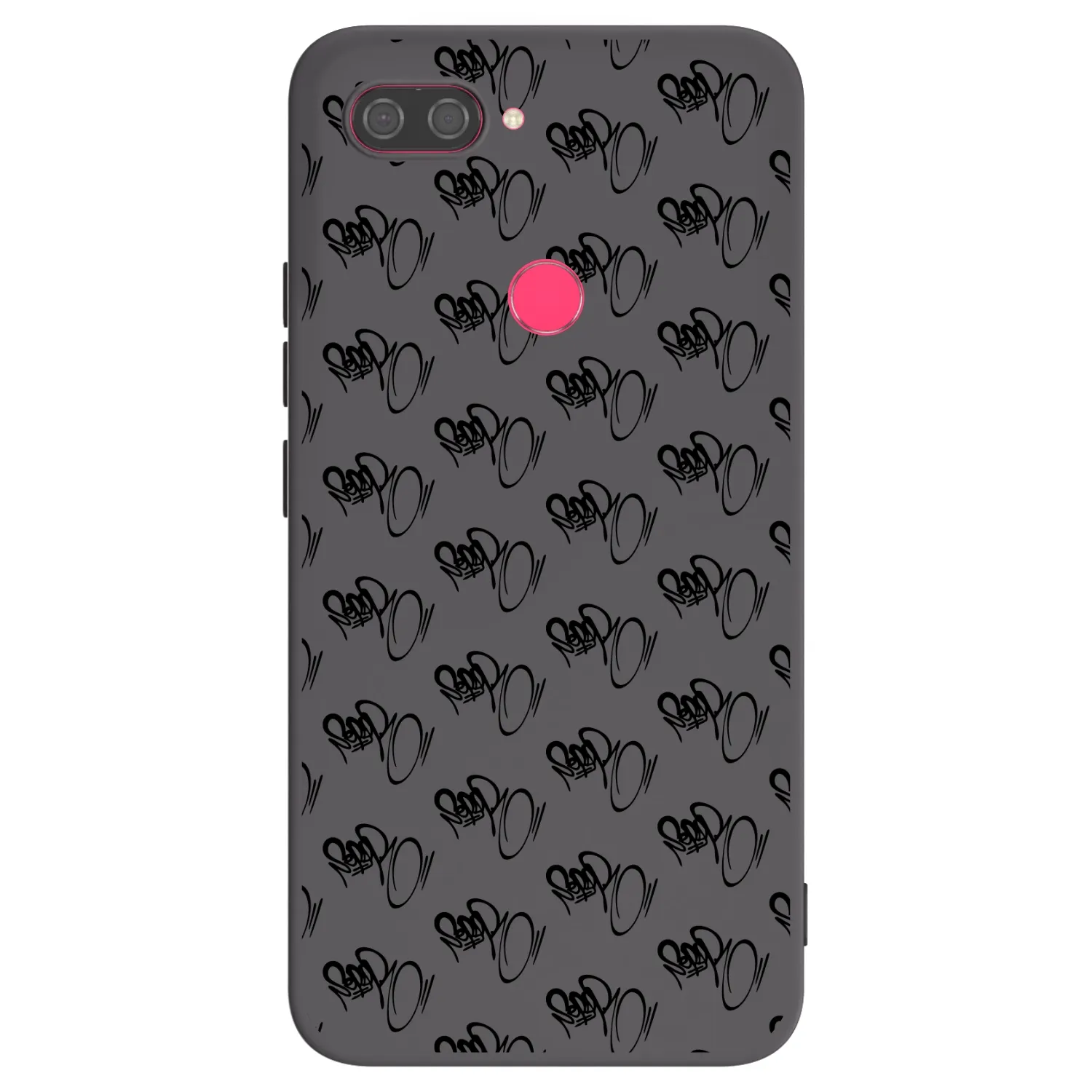 Picasee silikónový čierny obal pre Xiaomi Mi 8 Lite - Separ - Black On Black 1