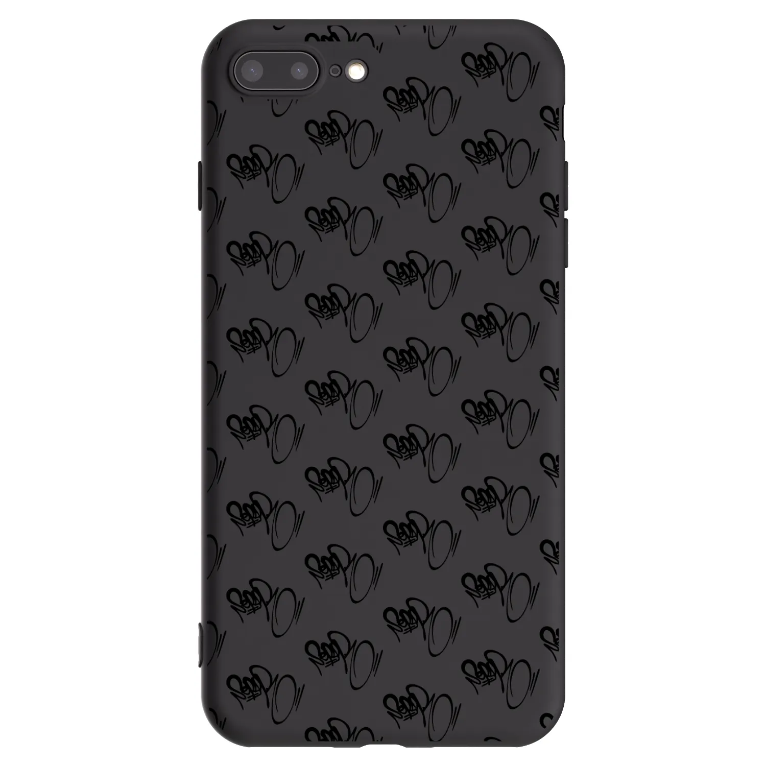 Picasee silikónový čierny obal pre Apple iPhone 8 Plus - Separ - Black On Black 1