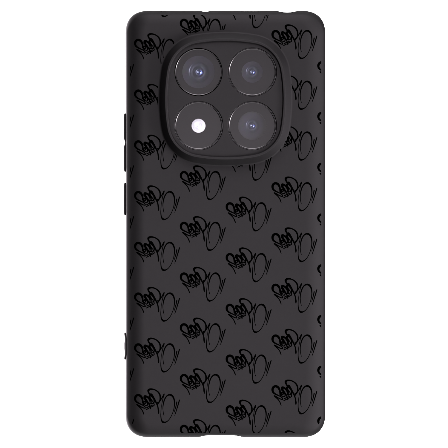 Silikónový čierny obal pre Xiaomi Redmi Note 14 Pro 5G - Separ - Black On Black 1