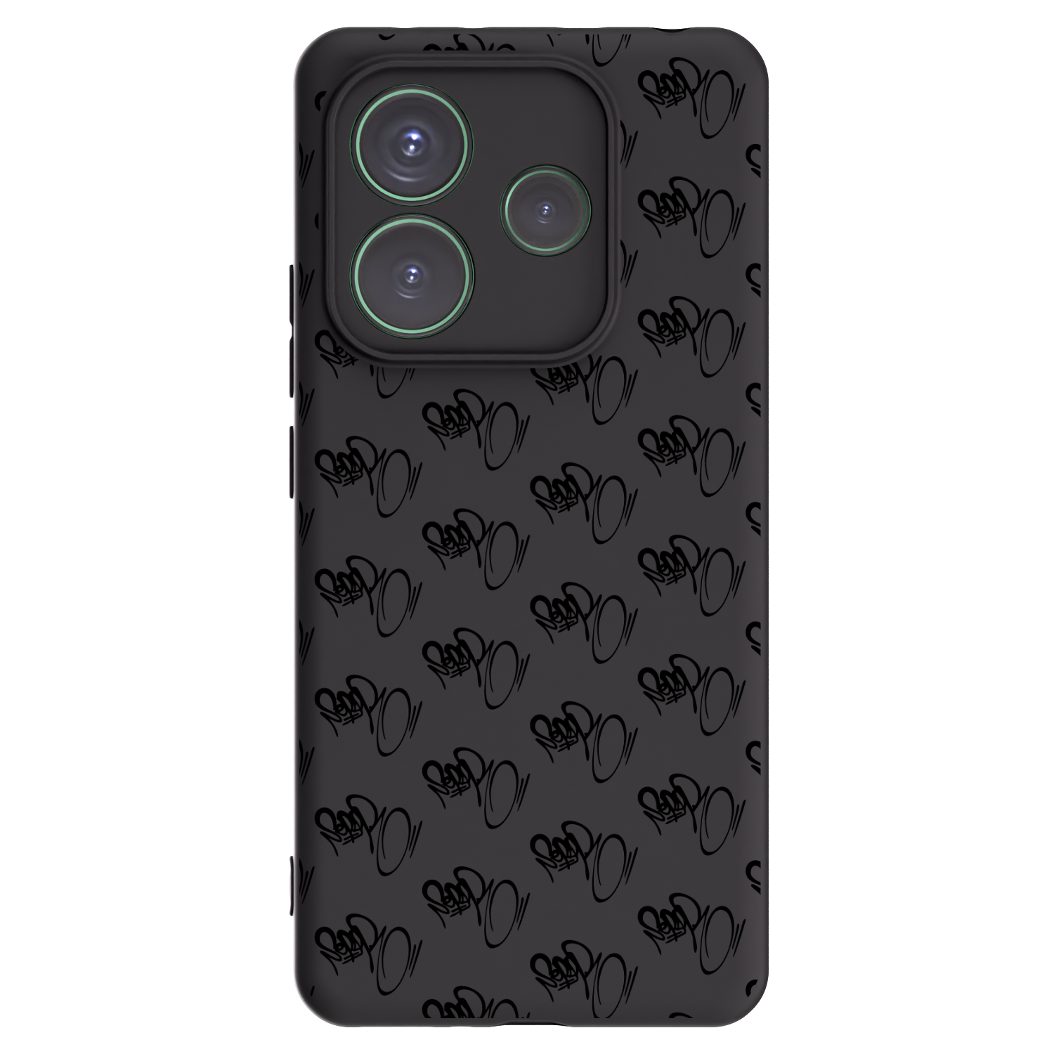 Silikónový čierny obal pre Xiaomi Redmi Note 14 5G - Separ - Black On Black 1