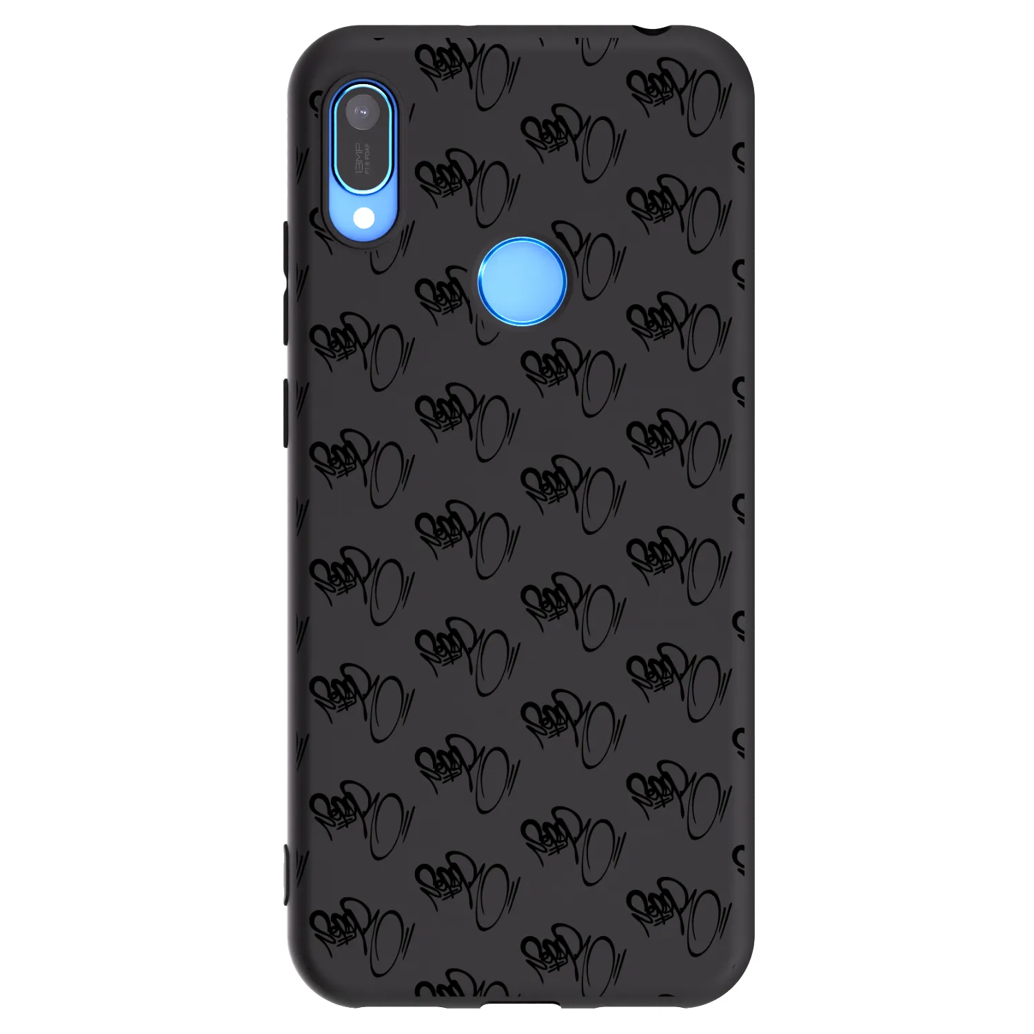 Picasee silikónový čierny obal pre Huawei Y6 2019 - Separ - Black On Black 1