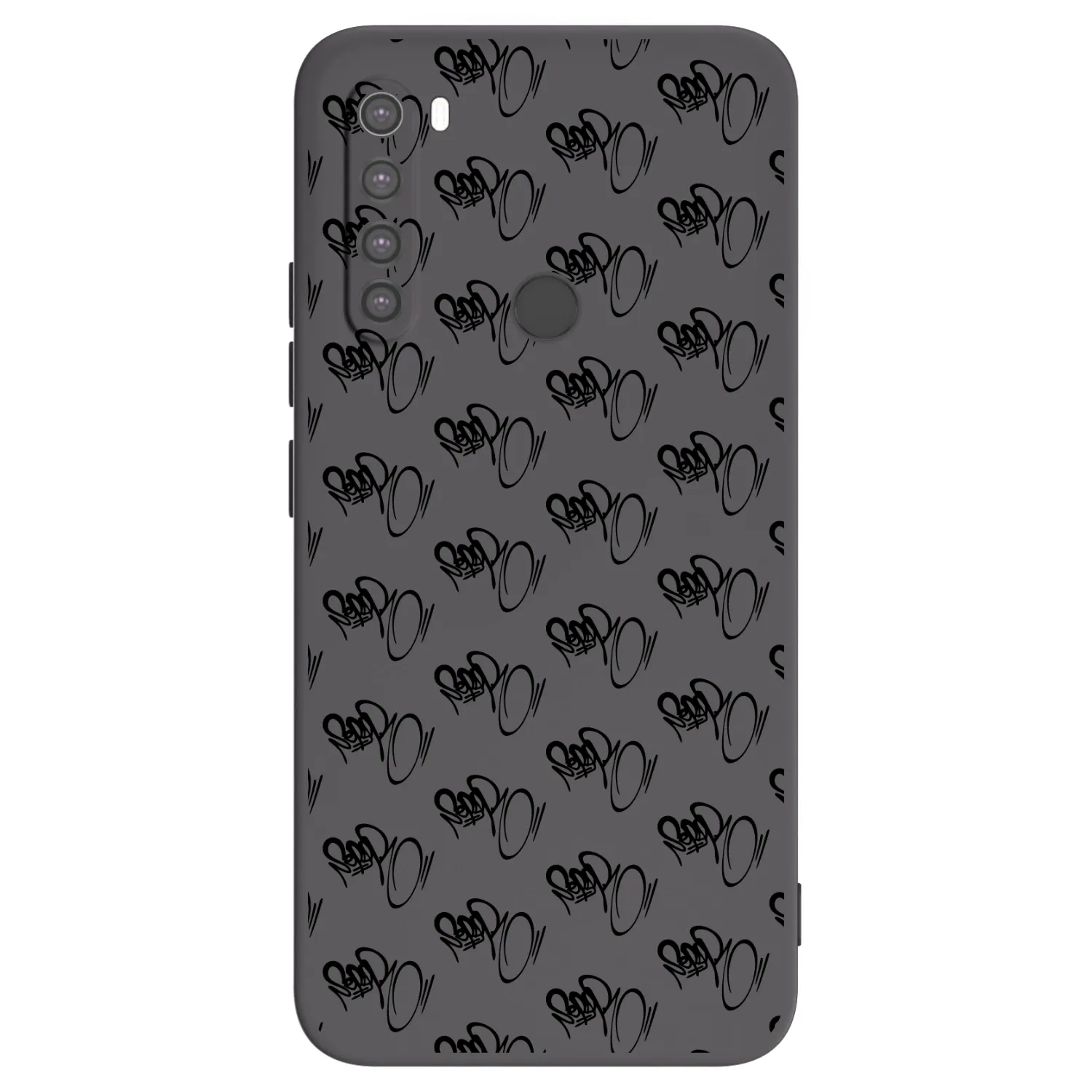 Picasee silikónový čierny obal pre Xiaomi Redmi Note 8 - Separ - Black On Black 1