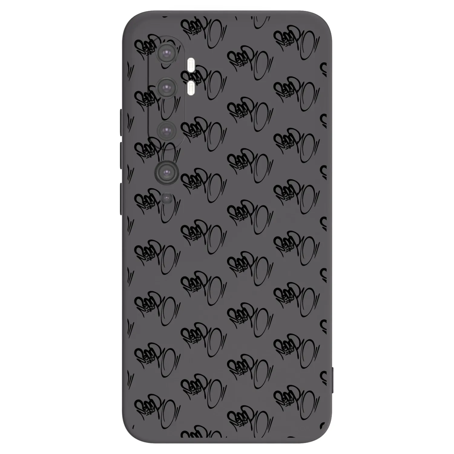 Picasee silikónový čierny obal pre Xiaomi Mi Note 10 (Pro) - Separ - Black On Black 1