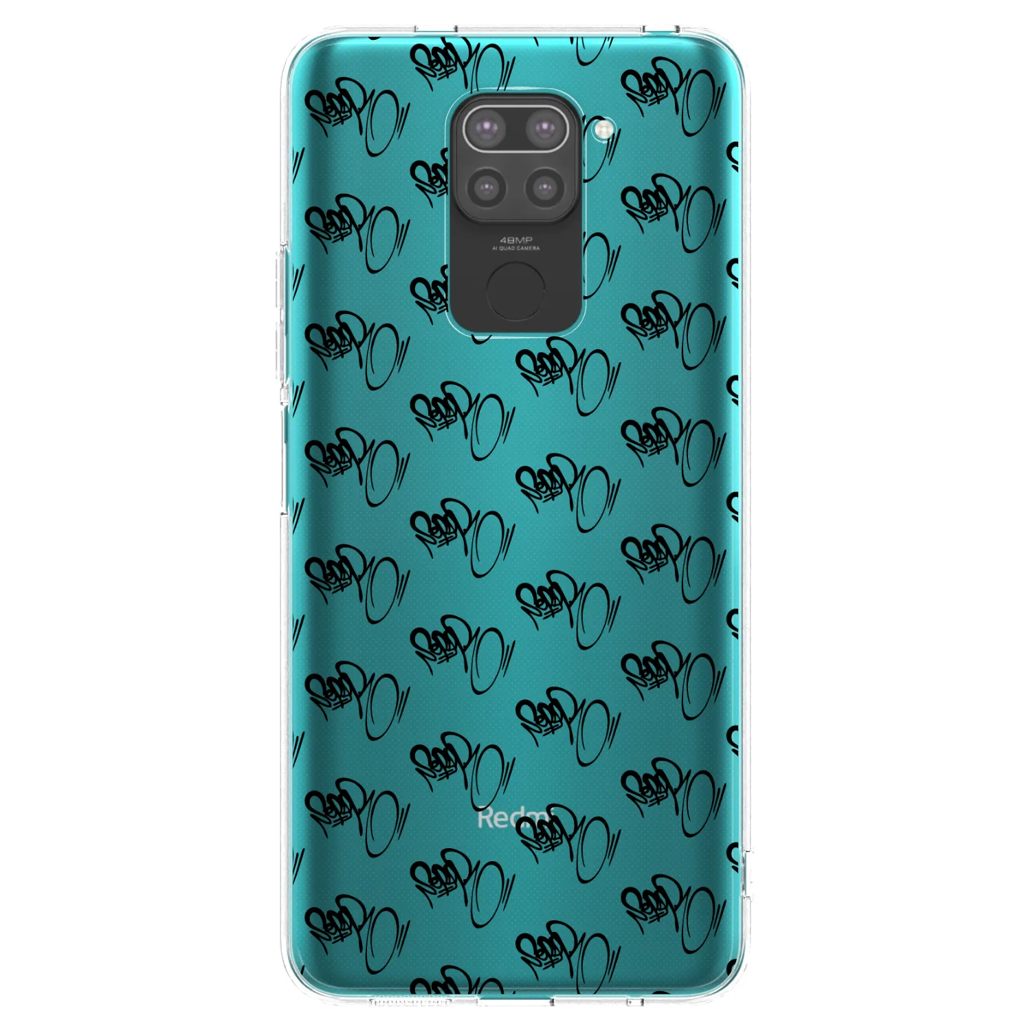 Picasee silikónový čierny obal pre Xiaomi Redmi Note 9 - Separ - Black On Black 1