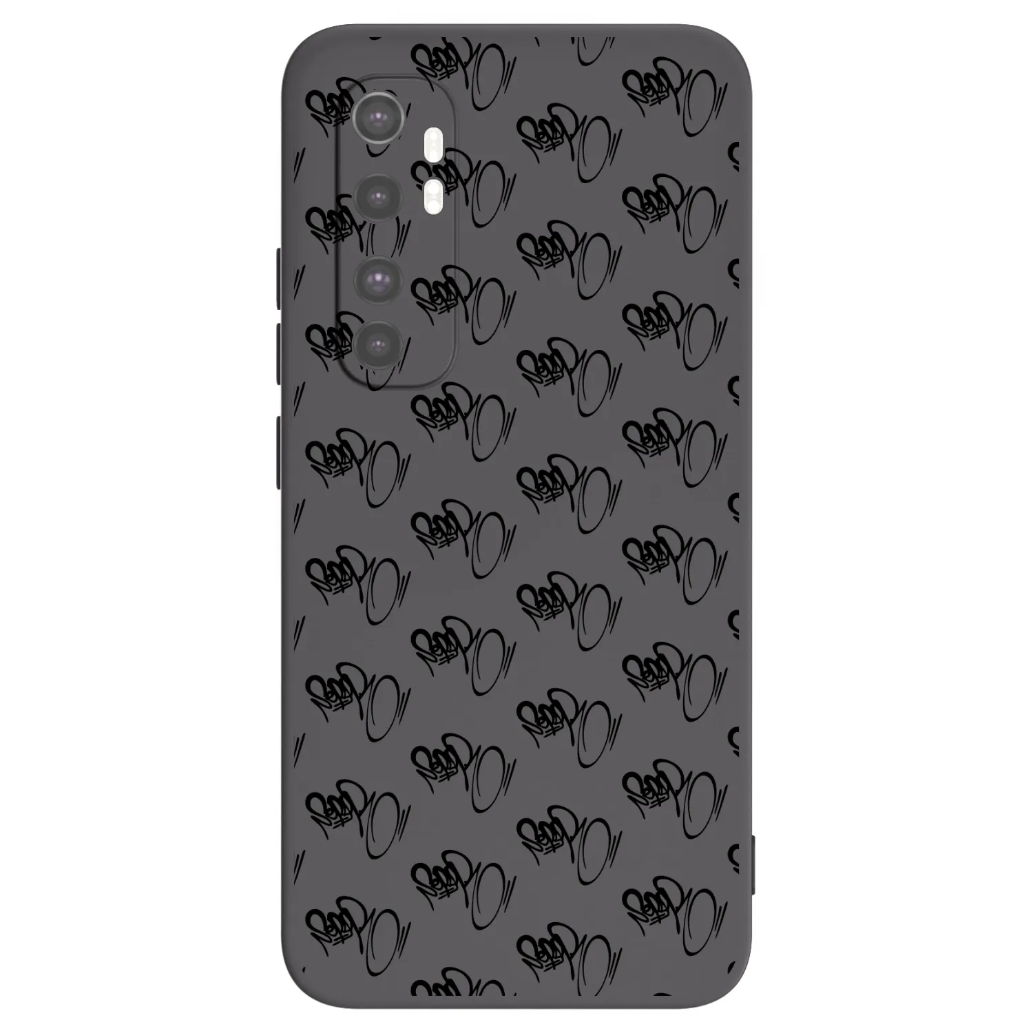 Picasee silikónový čierny obal pre Xiaomi Mi Note 10 Lite - Separ - Black On Black 1