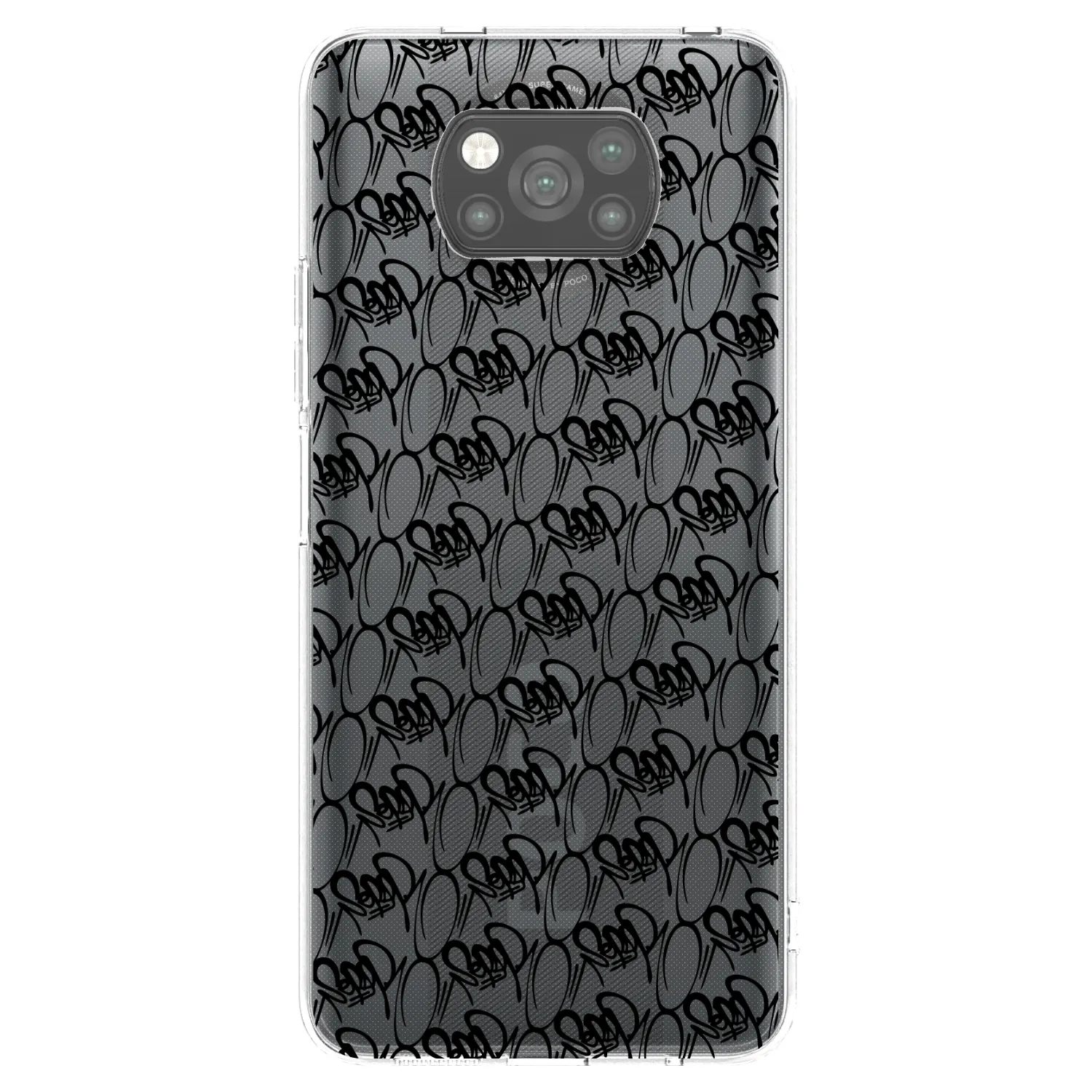 Picasee silikónový čierny obal pre Xiaomi Poco X3 - Separ - Black On Black 2