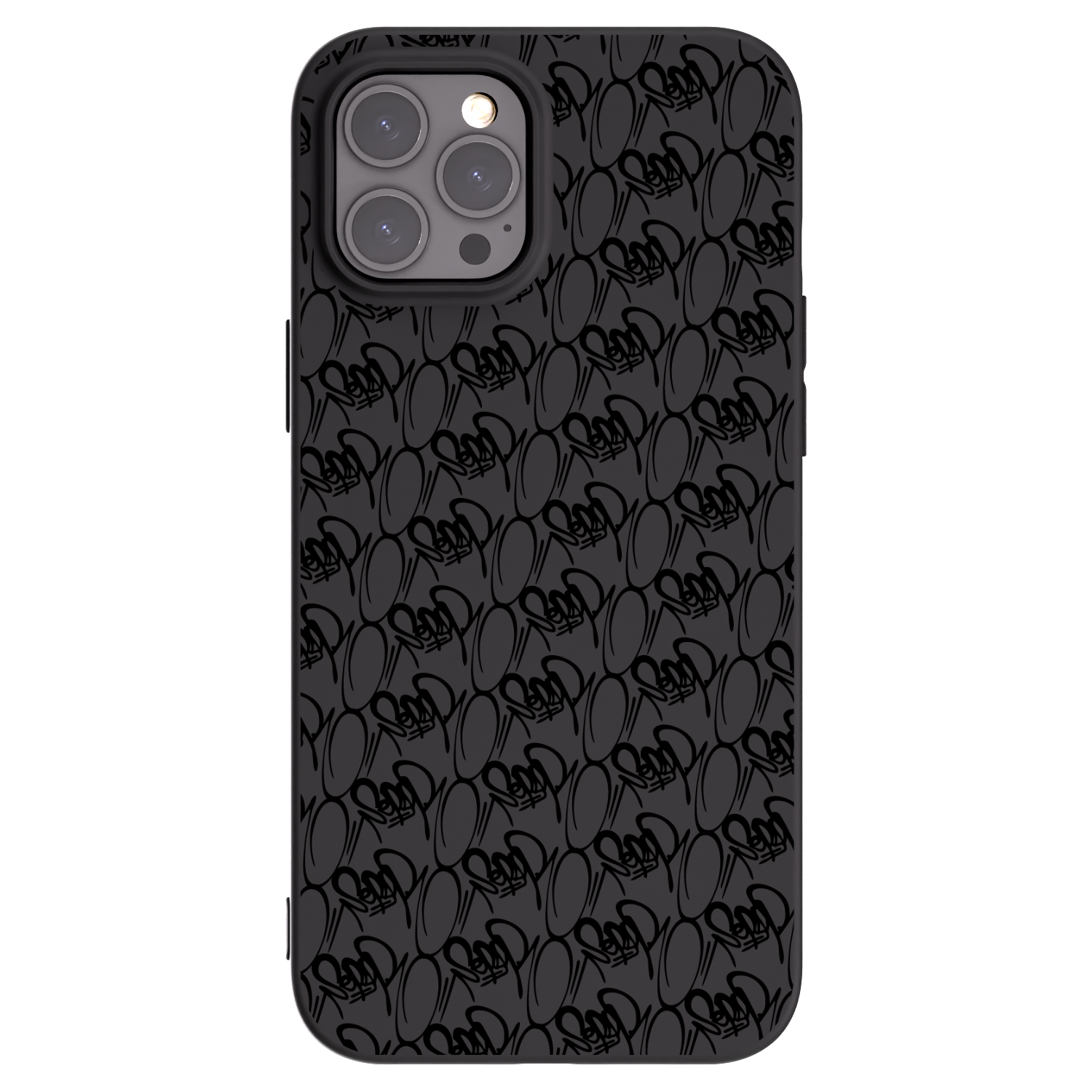 Picasee silikónový čierny obal pre Apple iPhone 12 Pro Max - Separ - Black On Black 2