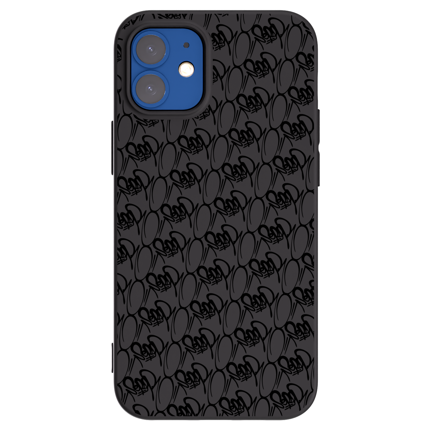 Picasee silikónový čierny obal pre Apple iPhone 12 mini - Separ - Black On Black 2