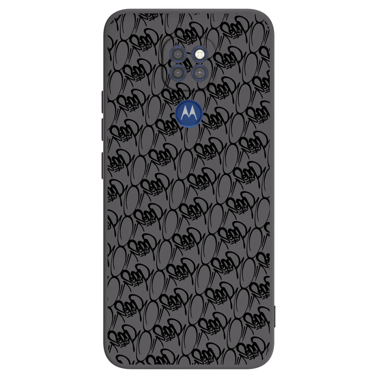 Picasee silikónový čierny obal pre Motorola Moto G9 Play - Separ - Black On Black 2