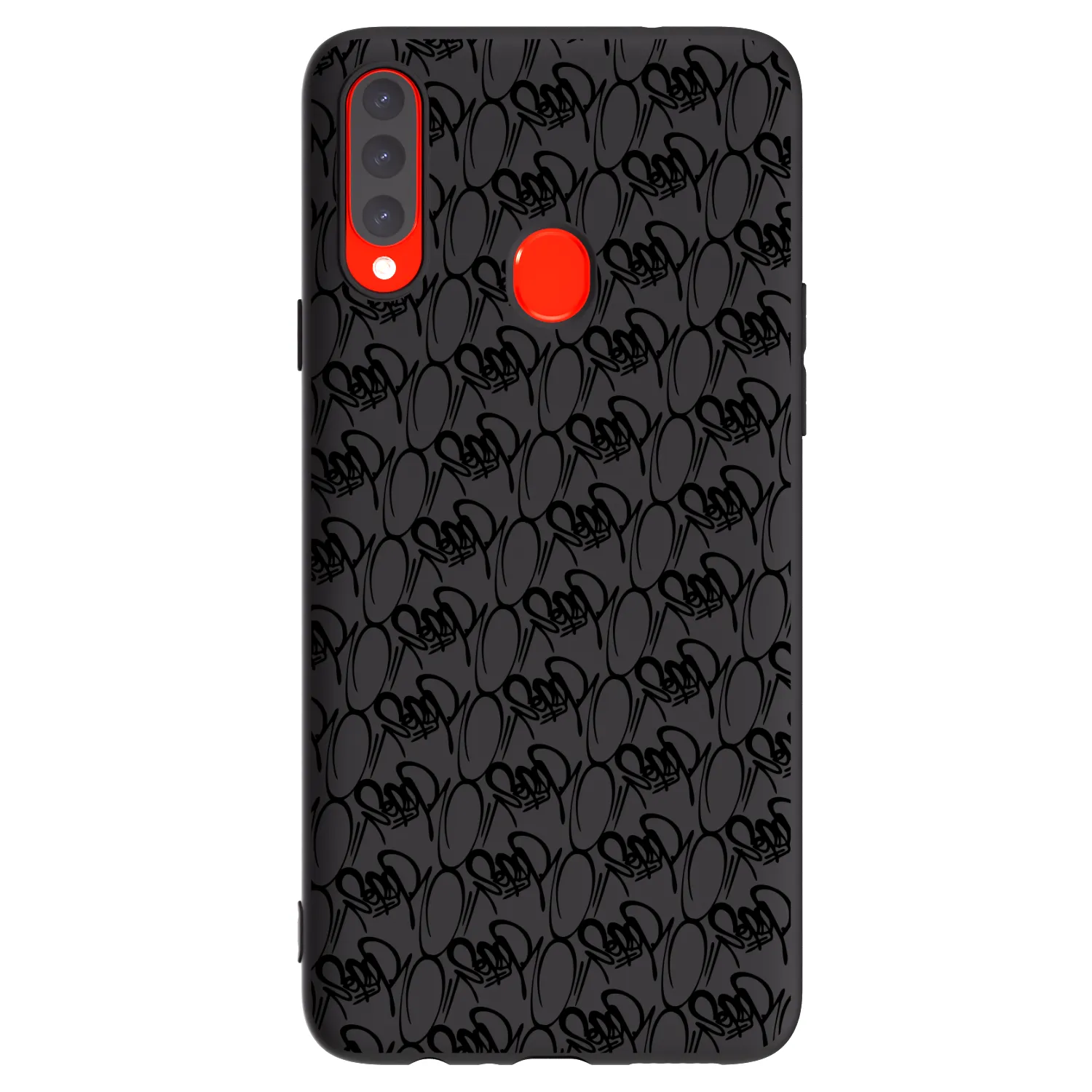 Picasee silikónový čierny obal pre Samsung Galaxy A20s - Separ - Black On Black 2