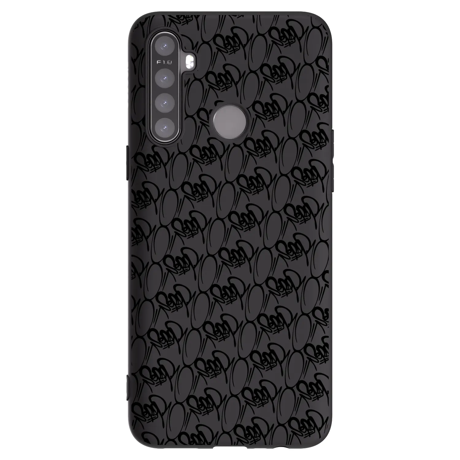 Picasee silikónový čierny obal pre Realme 6i - Separ - Black On Black 2