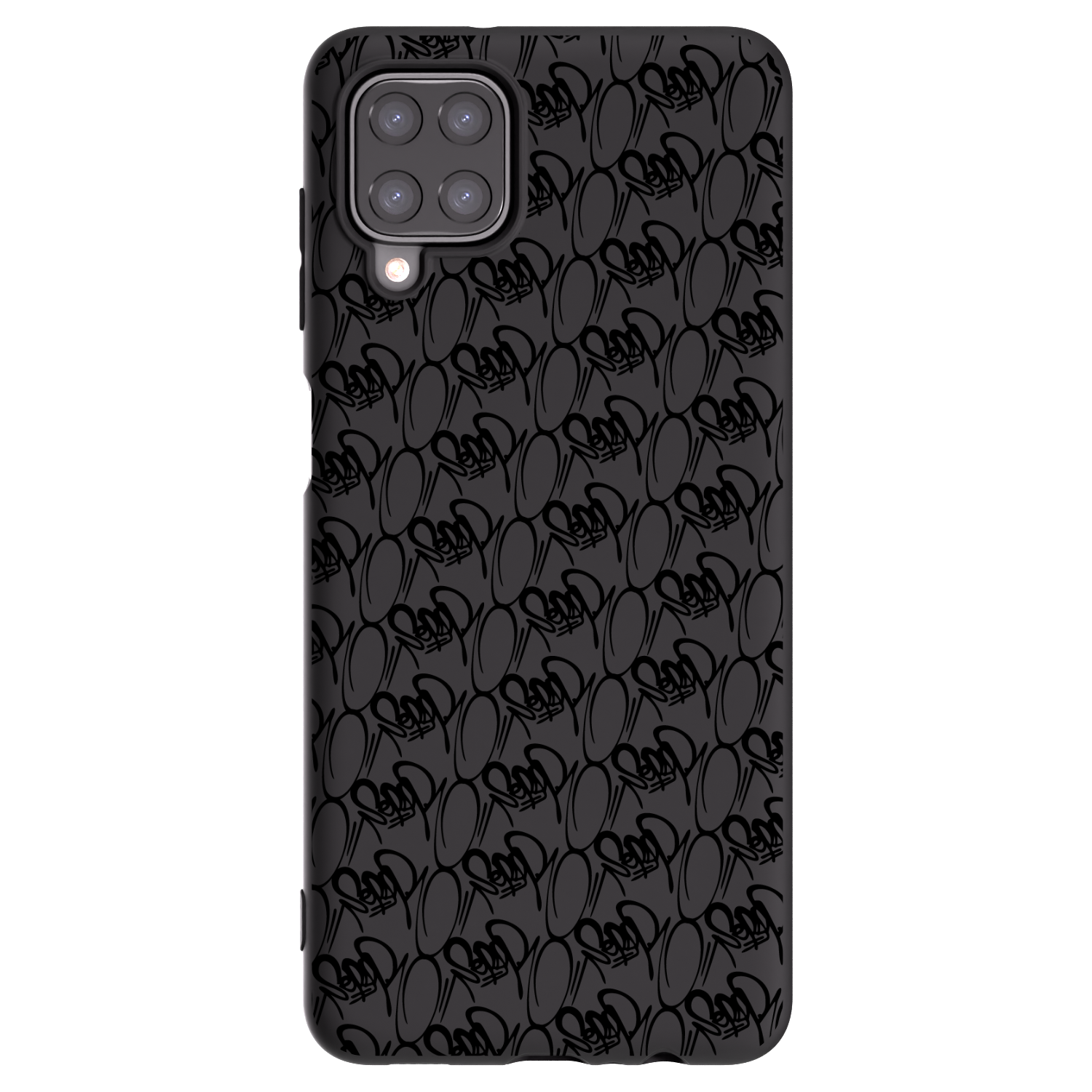 Picasee silikónový čierny obal pre Samsung Galaxy A12 A125F - Separ - Black On Black 2