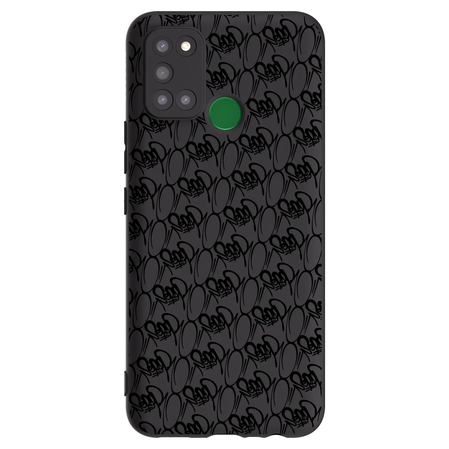 Picasee silikónový čierny obal pre Realme 7i - Separ - Black On Black 2