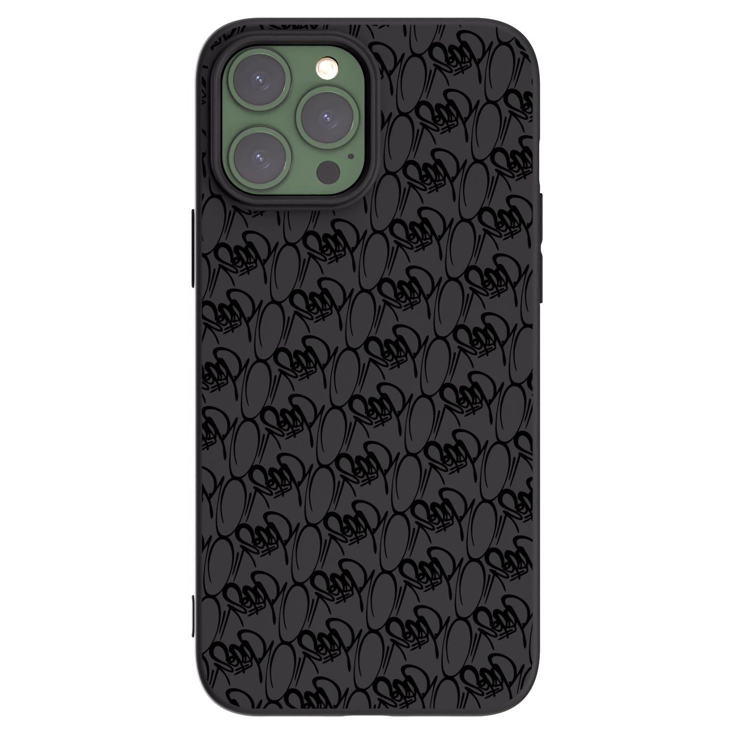 Silikónový čierny obal pre Apple iPhone 13 Pro Max - Separ - Black On Black 2