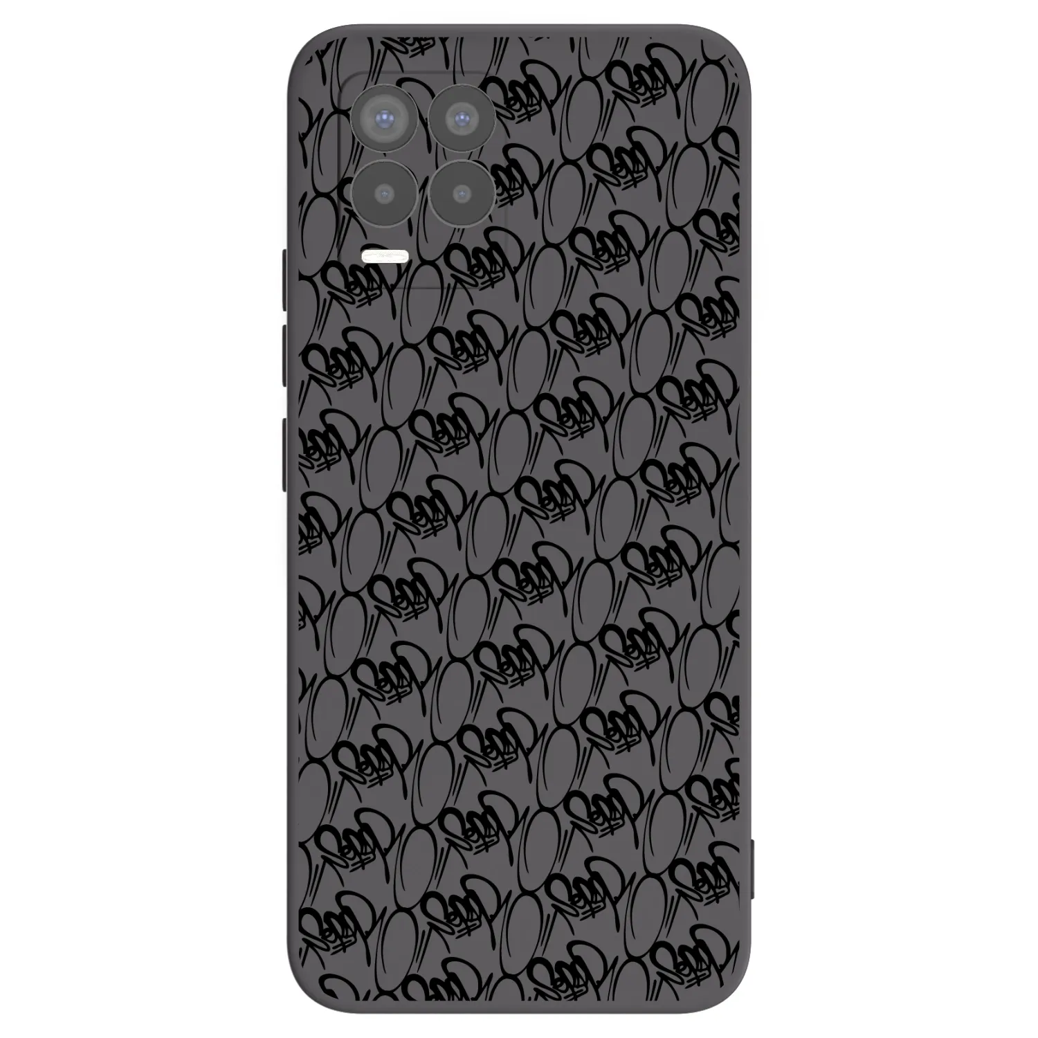Picasee silikónový čierny obal pre Realme 8 4G - Separ - Black On Black 2