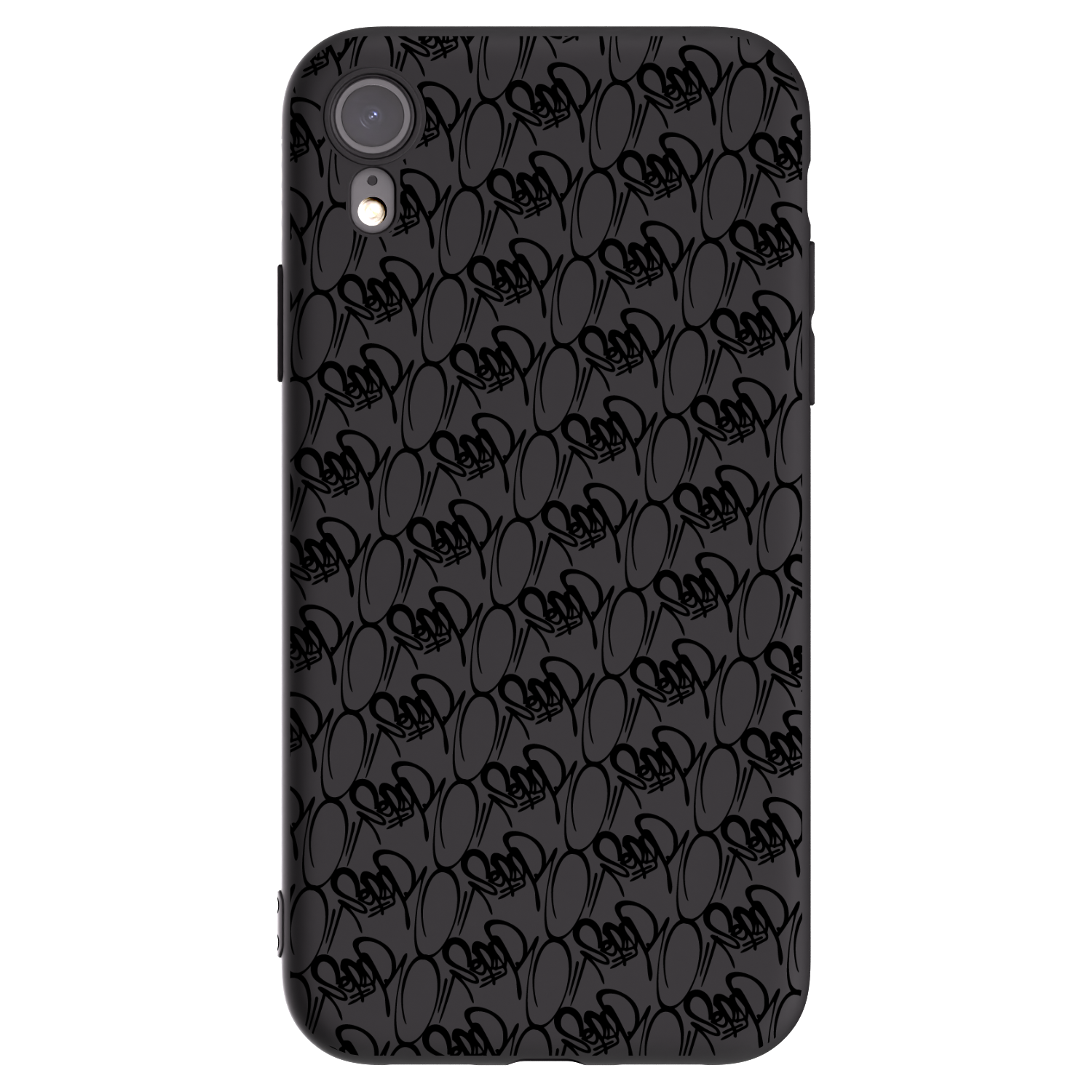 Picasee silikónový čierny obal pre Apple iPhone XR - Separ - Black On Black 2