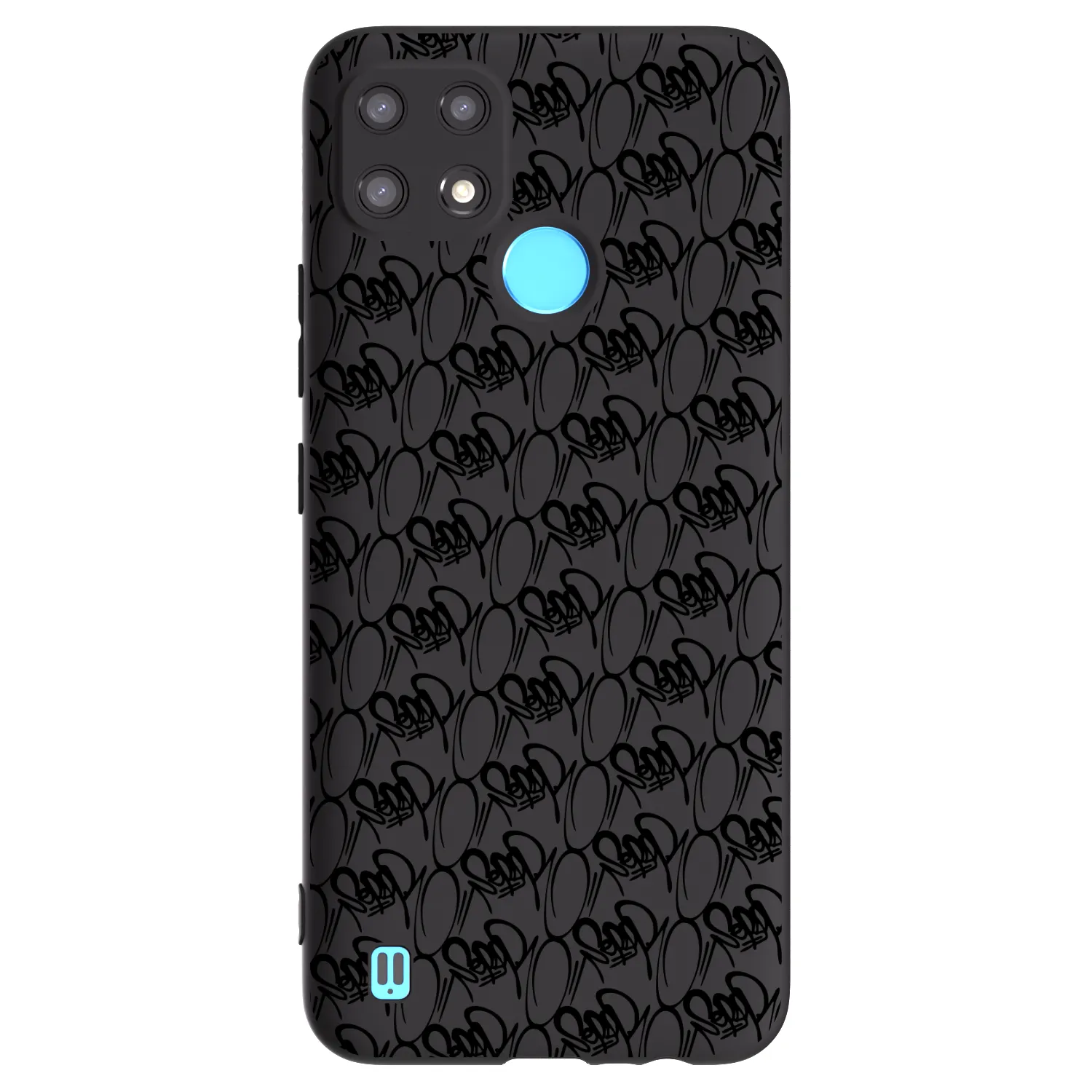 Picasee silikónový čierny obal pre Realme C21 - Separ - Black On Black 2