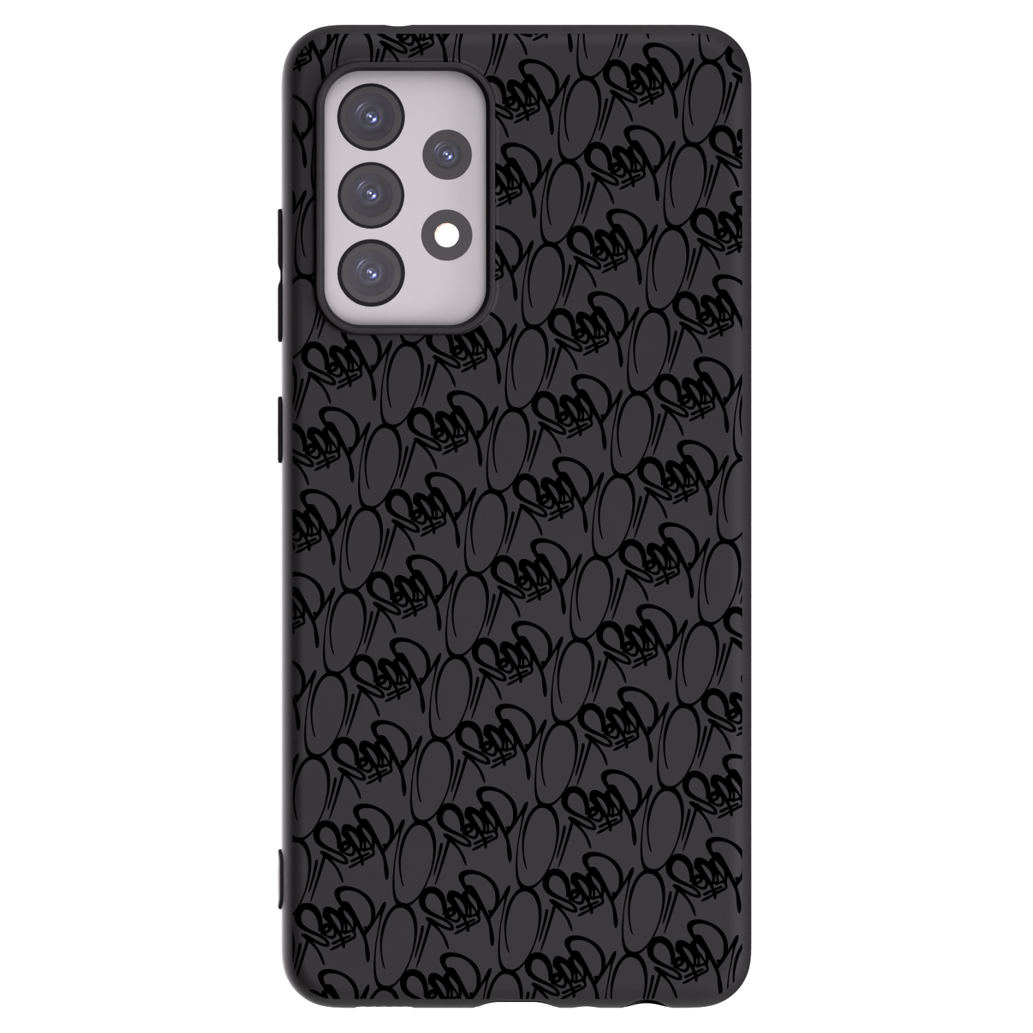 Picasee silikónový čierny obal pre Samsung Galaxy A52s 5G A528B - Separ - Black On Black 2