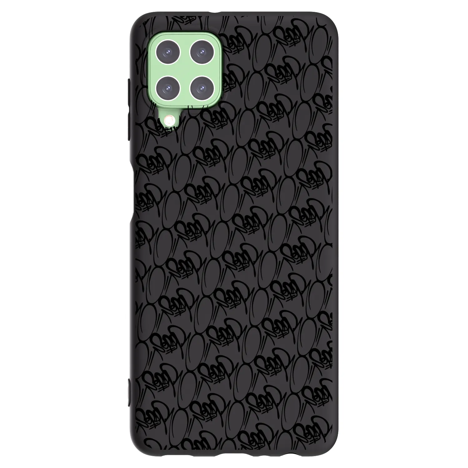 Picasee silikónový čierny obal pre Samsung Galaxy A22 A225F 4G - Separ - Black On Black 2