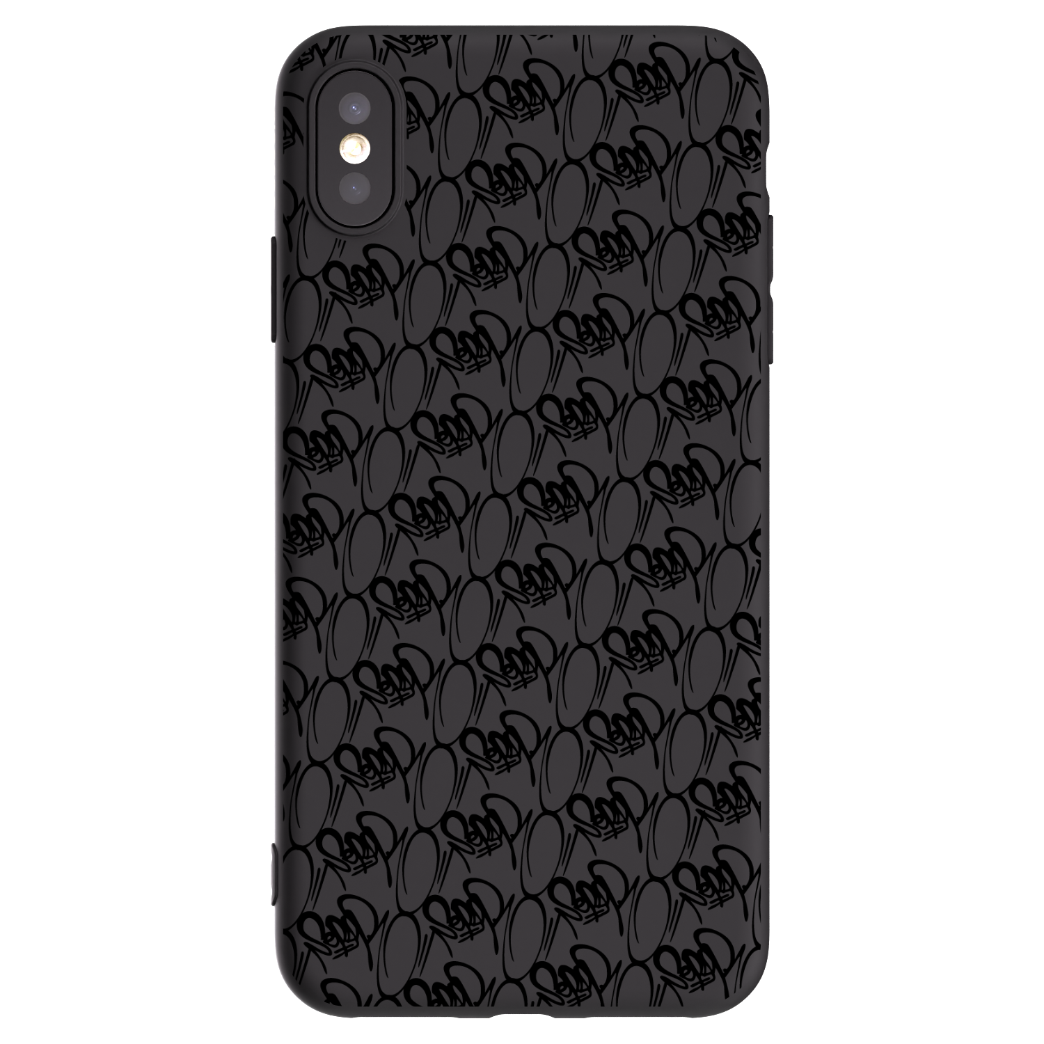 Picasee silikónový čierny obal pre Apple iPhone XS Max - Separ - Black On Black 2
