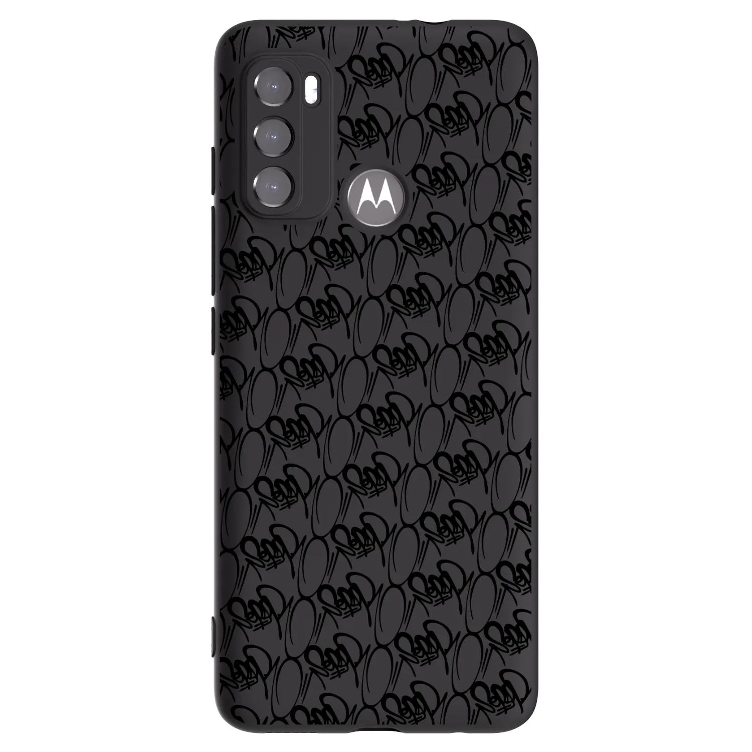Picasee silikónový čierny obal pre Motorola Moto G60 - Separ - Black On Black 2