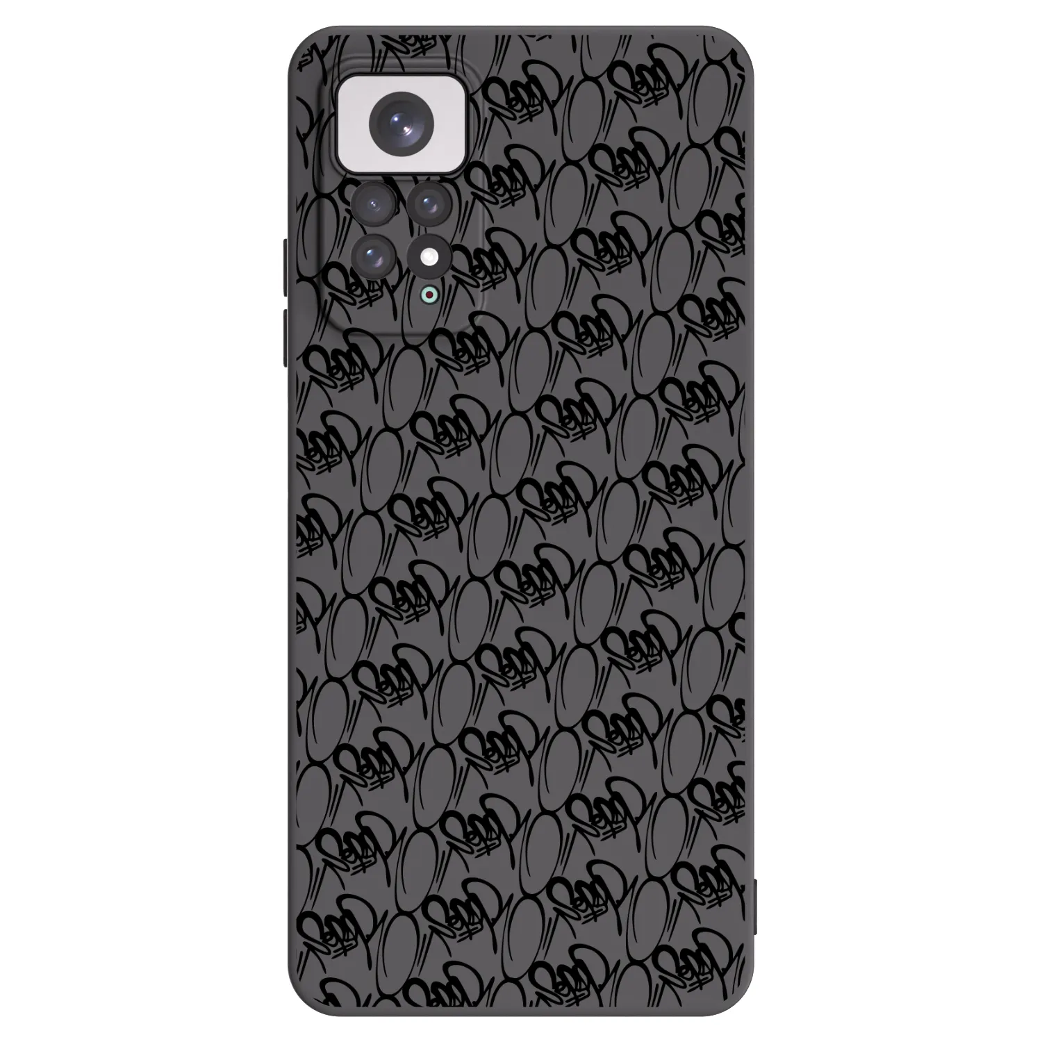Picasee silikónový čierny obal pre Xiaomi Redmi Note 11 - Separ - Black On Black 2