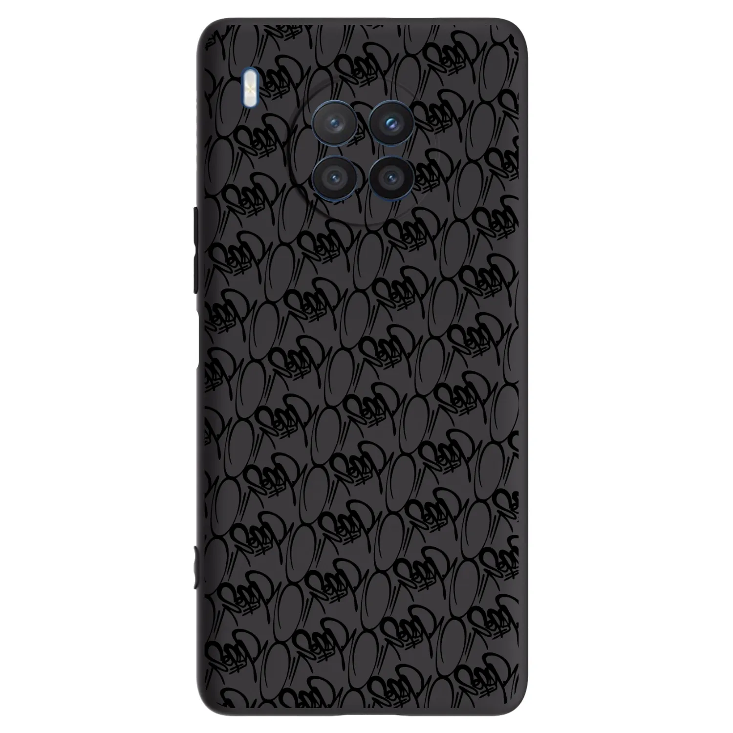Picasee silikónový čierny obal pre Honor 50 Lite - Separ - Black On Black 2
